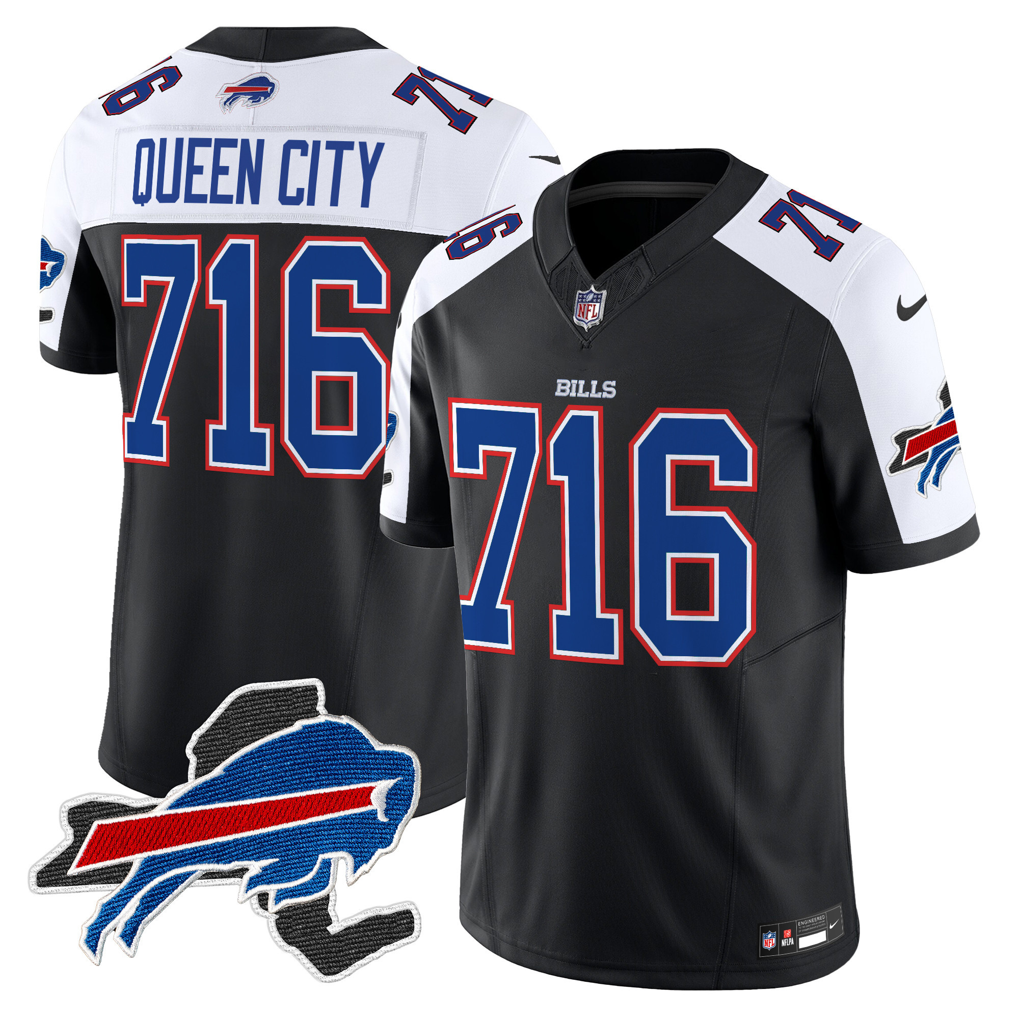 Men's Bills New York Patch Vapor Limited Jersey - All Stitched - Image 3