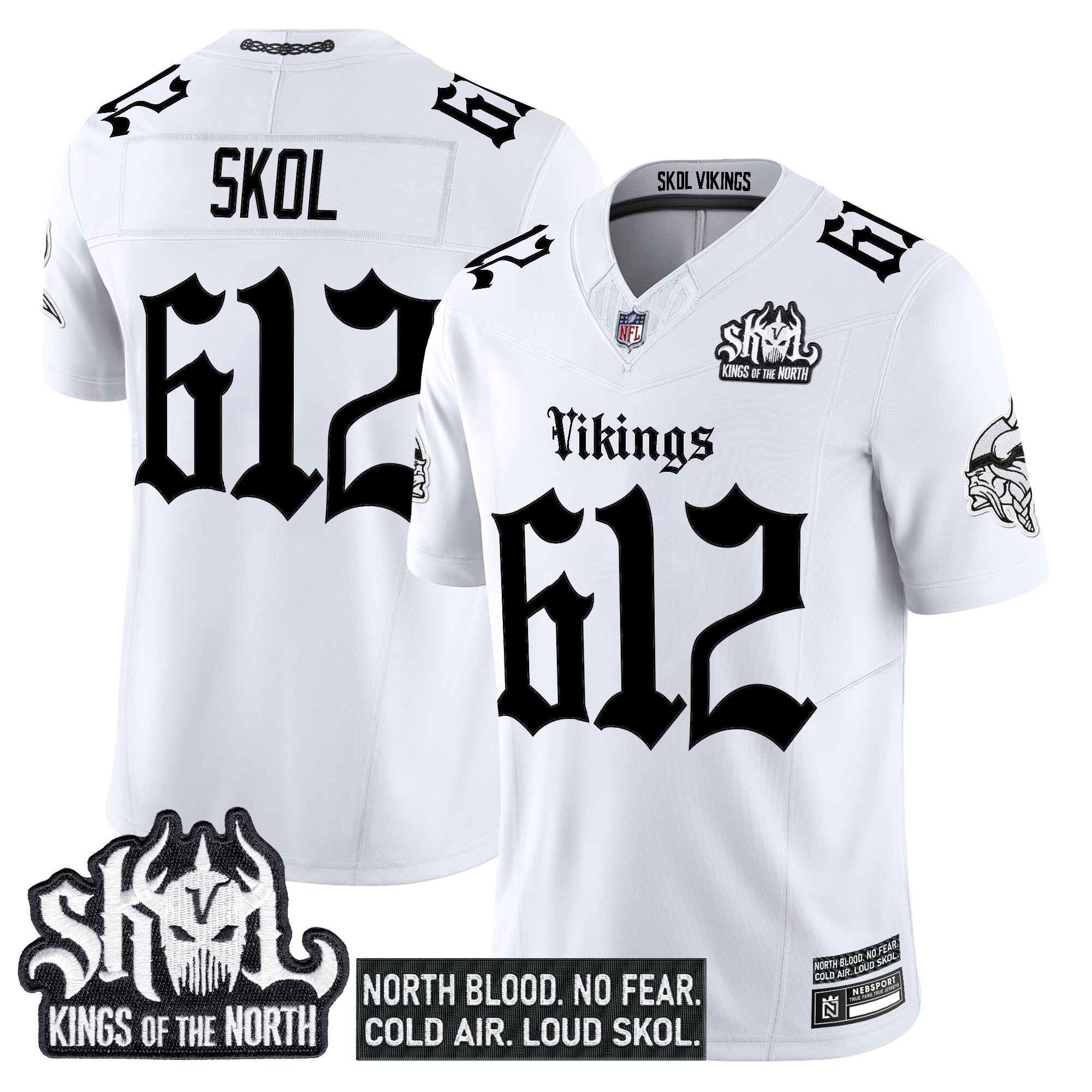 Men's Minnesota Vikings 'Gothic Norseblood Edition' Vapor Limited Jersey - All Stitched - Image 11