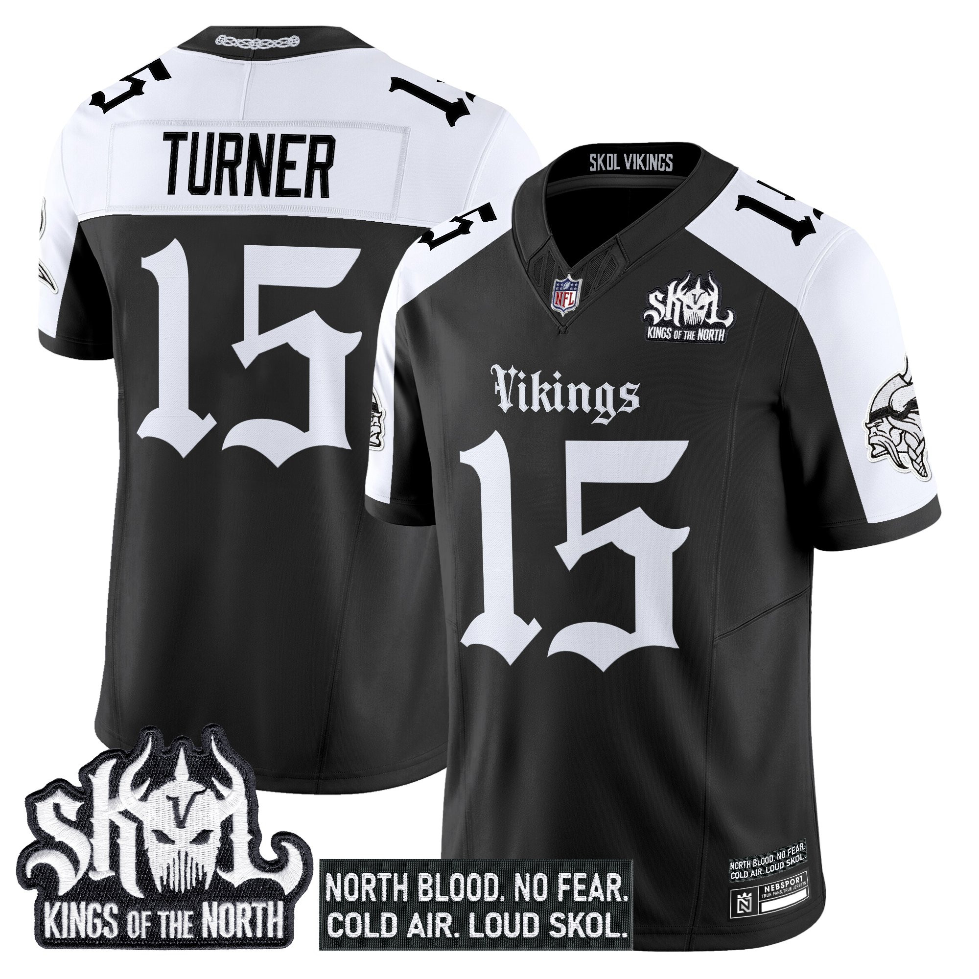 Men's Minnesota Vikings 'Gothic Norseblood Edition' Vapor Limited Jersey - All Stitched - Image 22