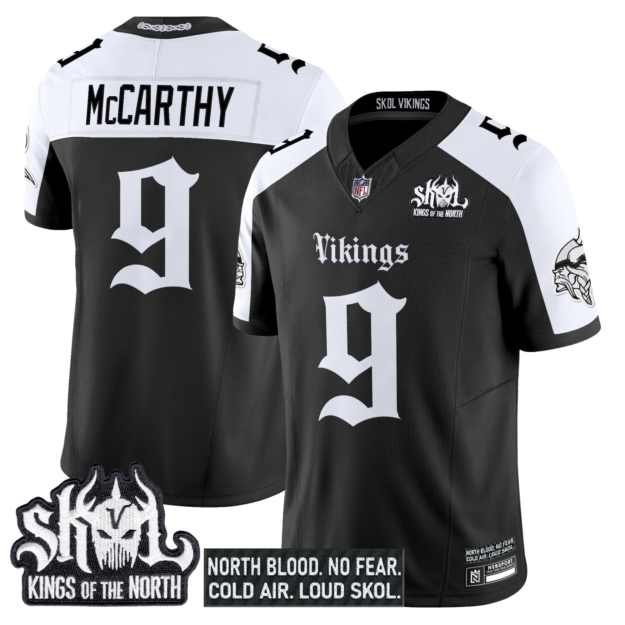 Men's Minnesota Vikings 'Gothic Norseblood Edition' Vapor Limited Jersey - All Stitched - Image 19