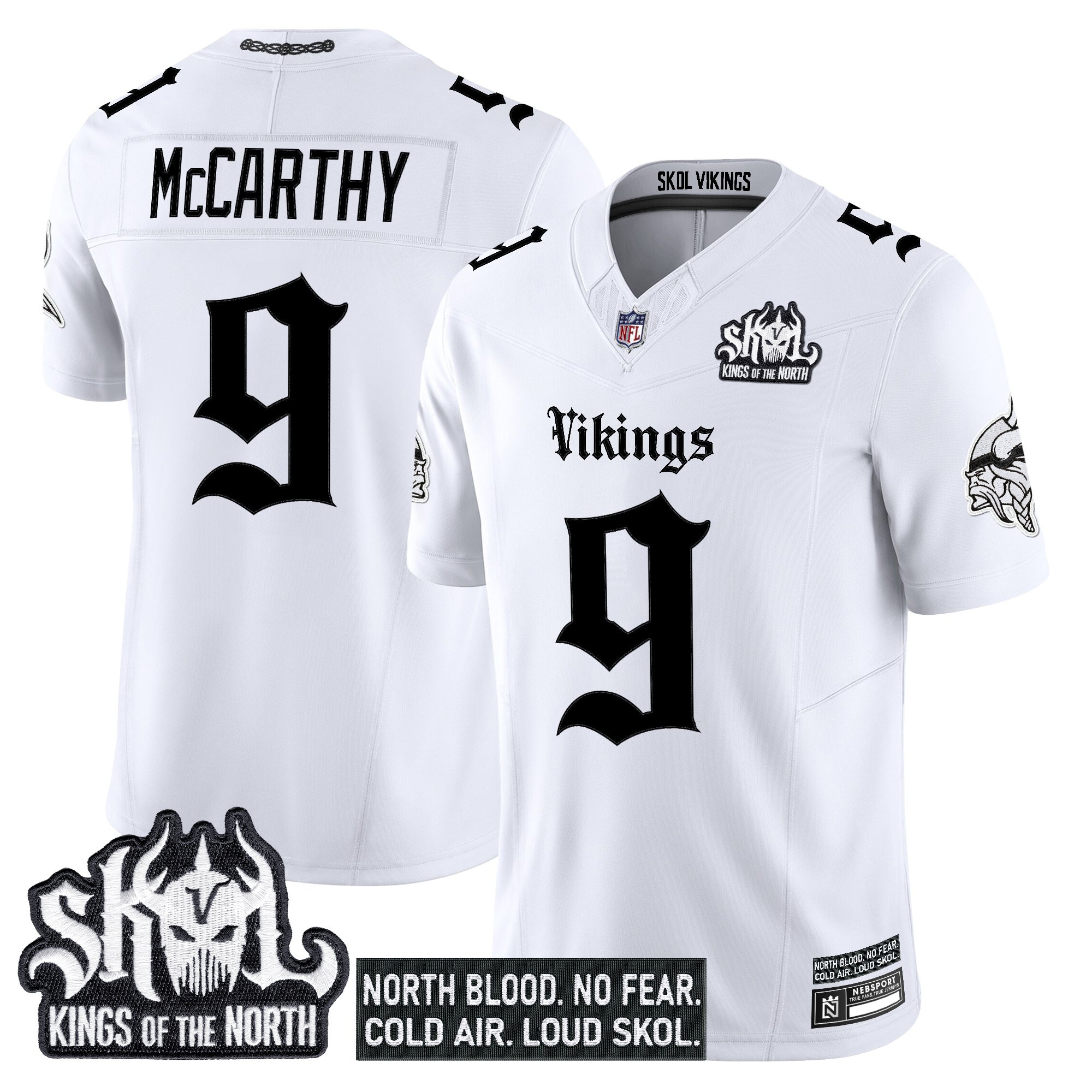 Men's Minnesota Vikings 'Gothic Norseblood Edition' Vapor Limited Jersey - All Stitched - Image 10