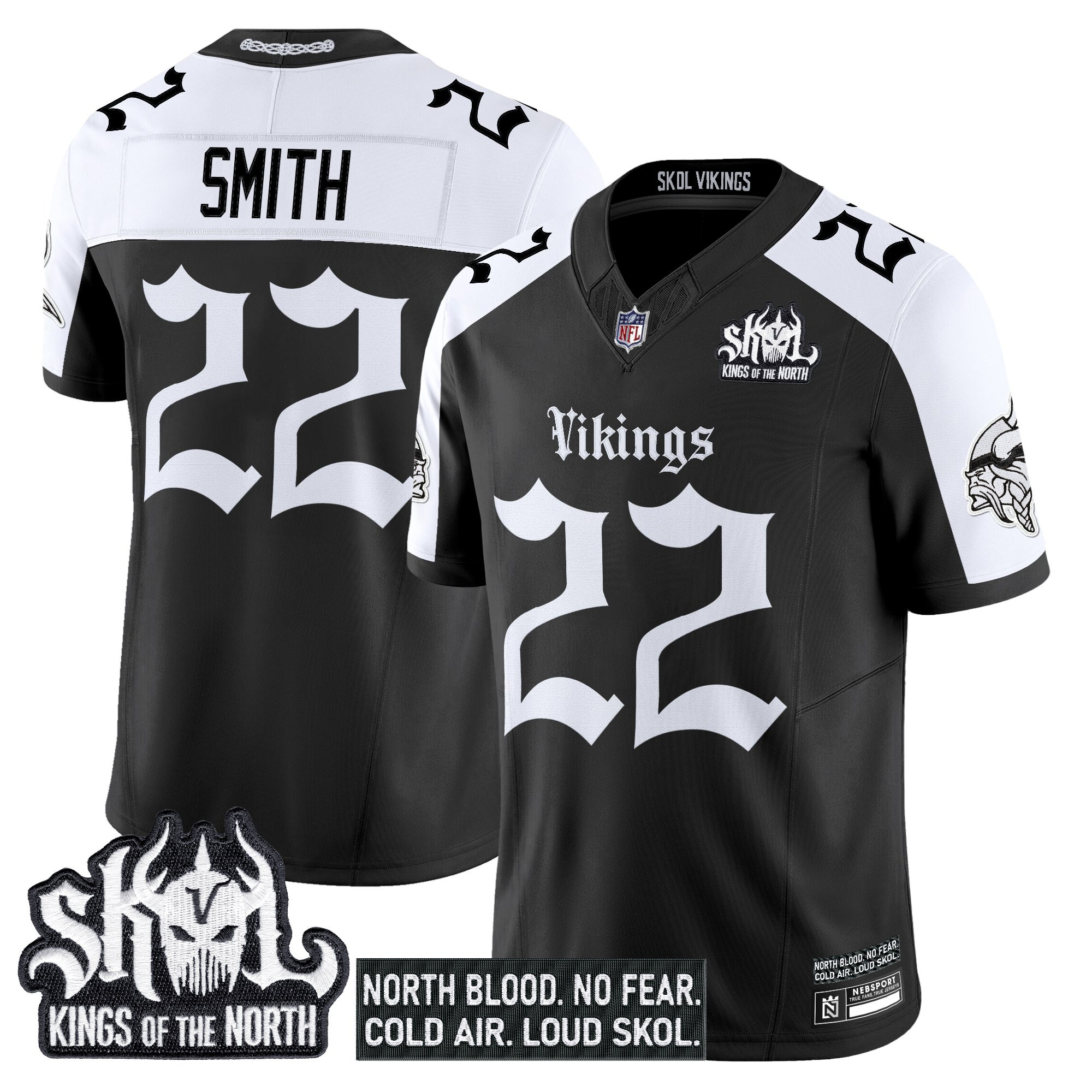 Men's Minnesota Vikings 'Gothic Norseblood Edition' Vapor Limited Jersey - All Stitched - Image 25
