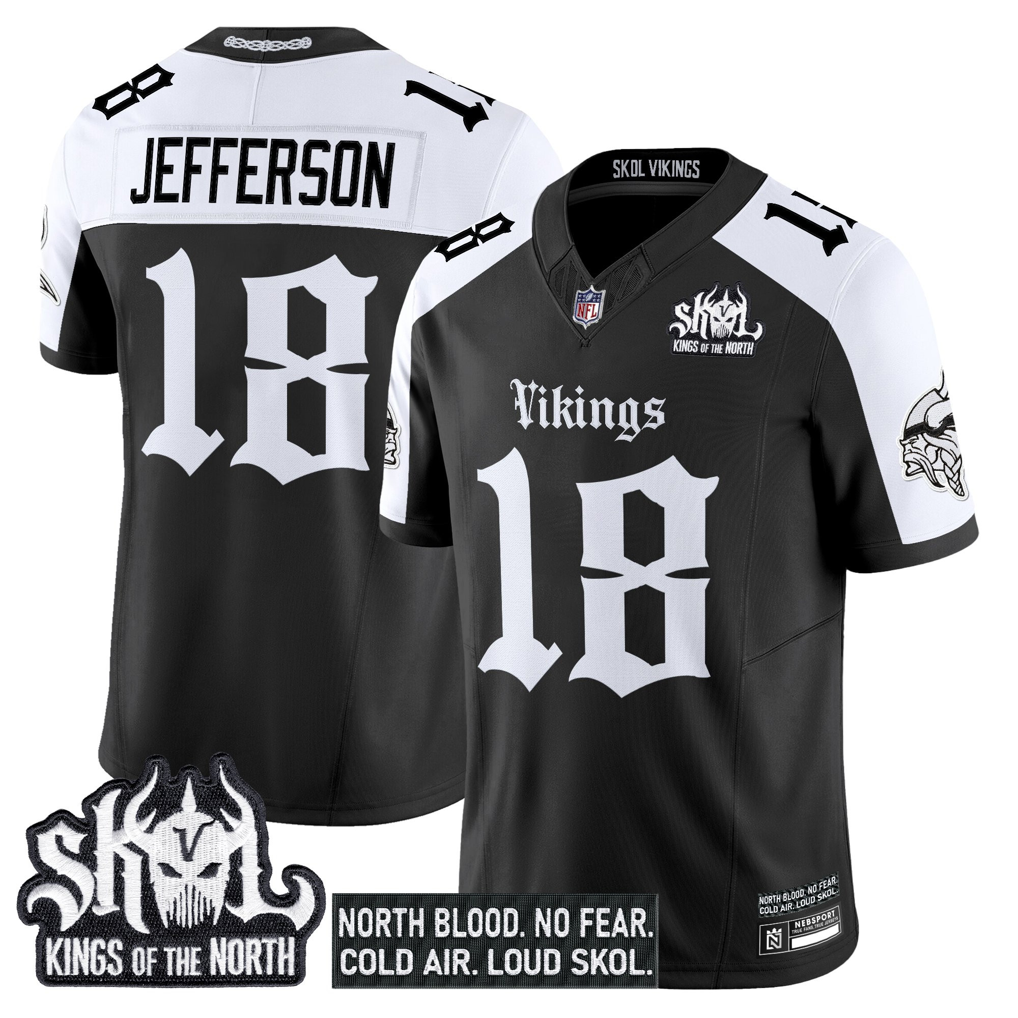 Men's Minnesota Vikings 'Gothic Norseblood Edition' Vapor Limited Jersey - All Stitched - Image 21