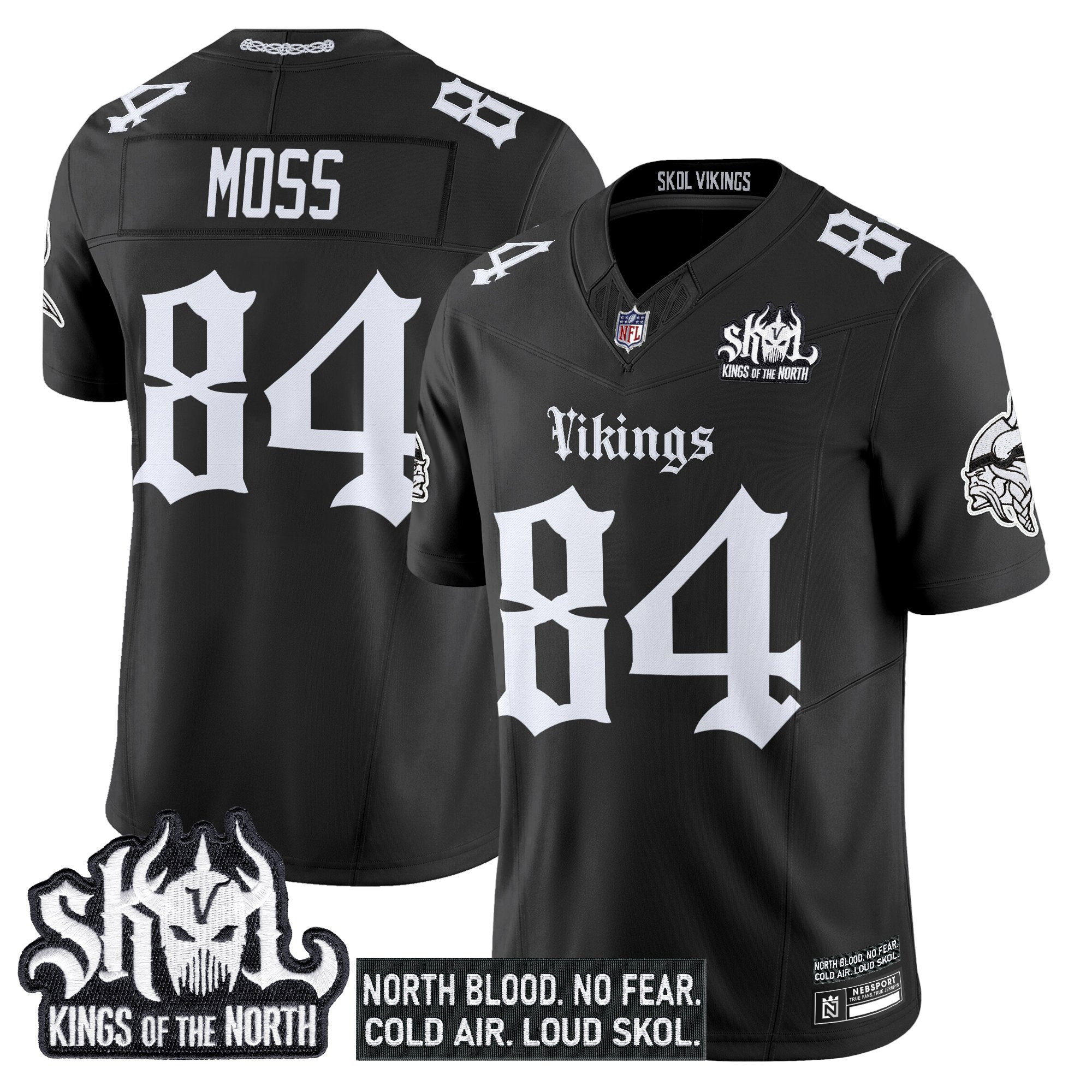 Men's Minnesota Vikings 'Gothic Norseblood Edition' Vapor Limited Jersey - All Stitched - Image 9
