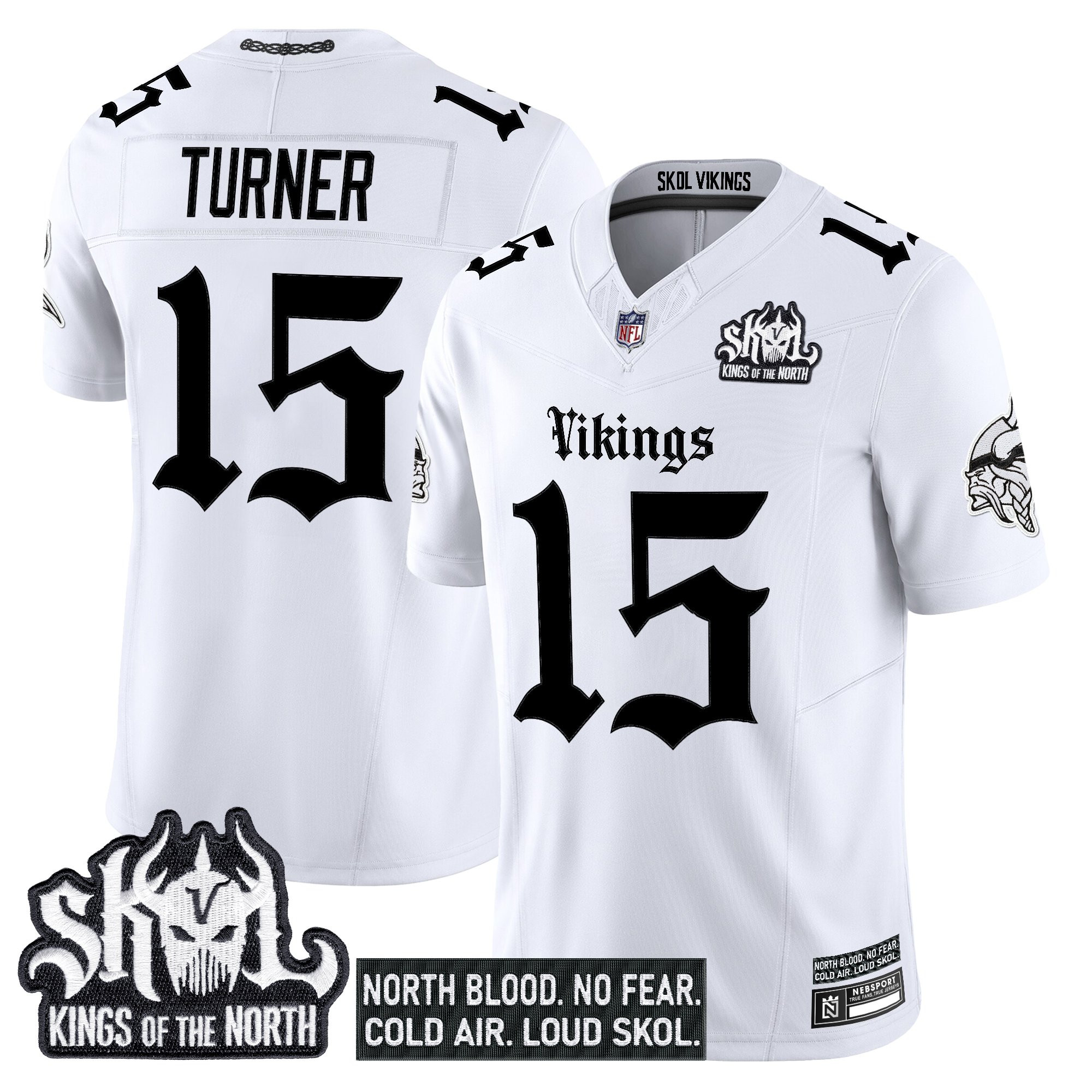 Men's Minnesota Vikings 'Gothic Norseblood Edition' Vapor Limited Jersey - All Stitched - Image 13