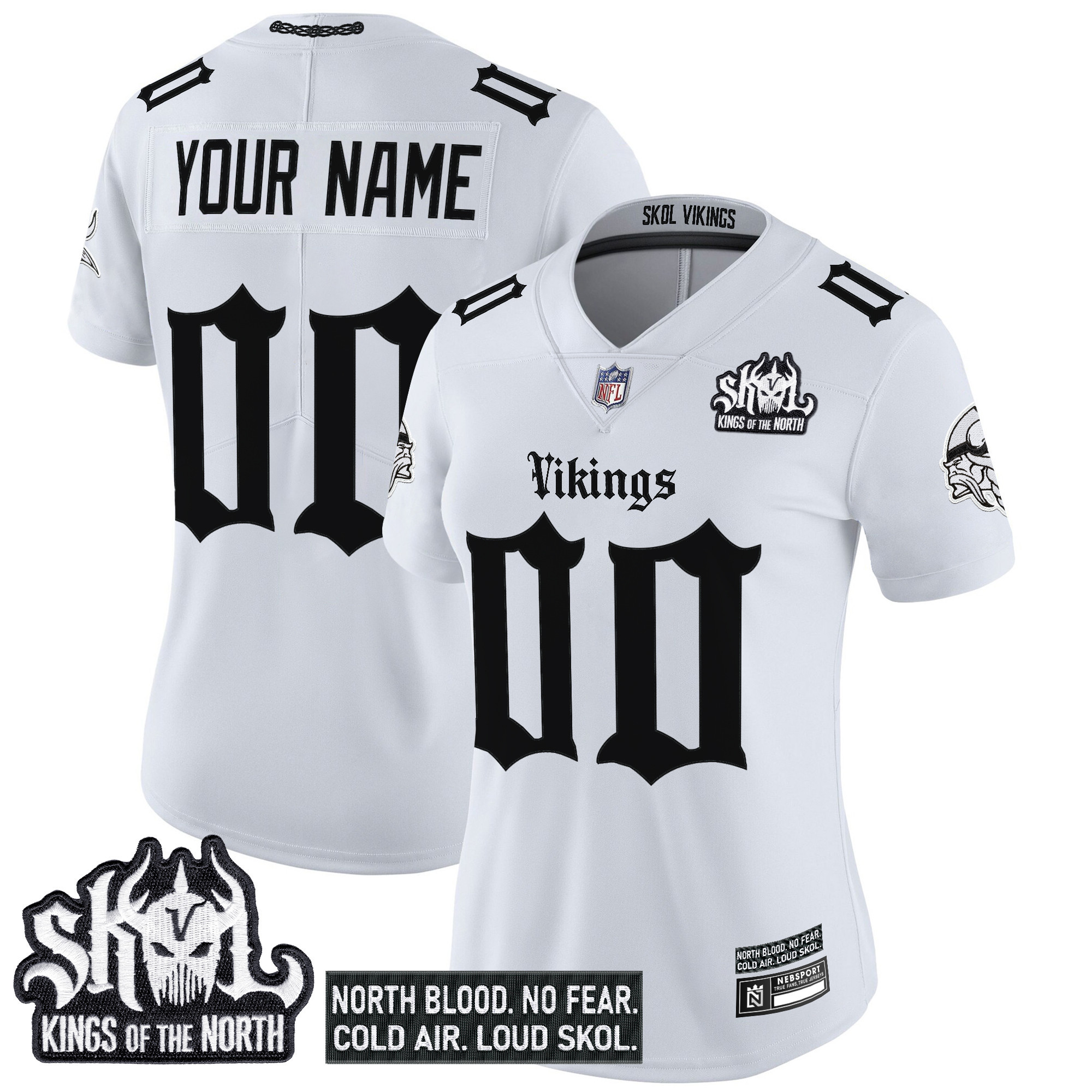 Minnesota Vikings 'Gothic Norseblood Edition' Vapor Limited Custom Jersey - All Stitched - Image 5