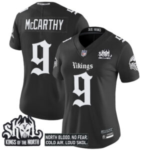 Women's Minnesota Vikings 'Gothic Norseblood Edition' Vapor Limited Jersey - All Stitched