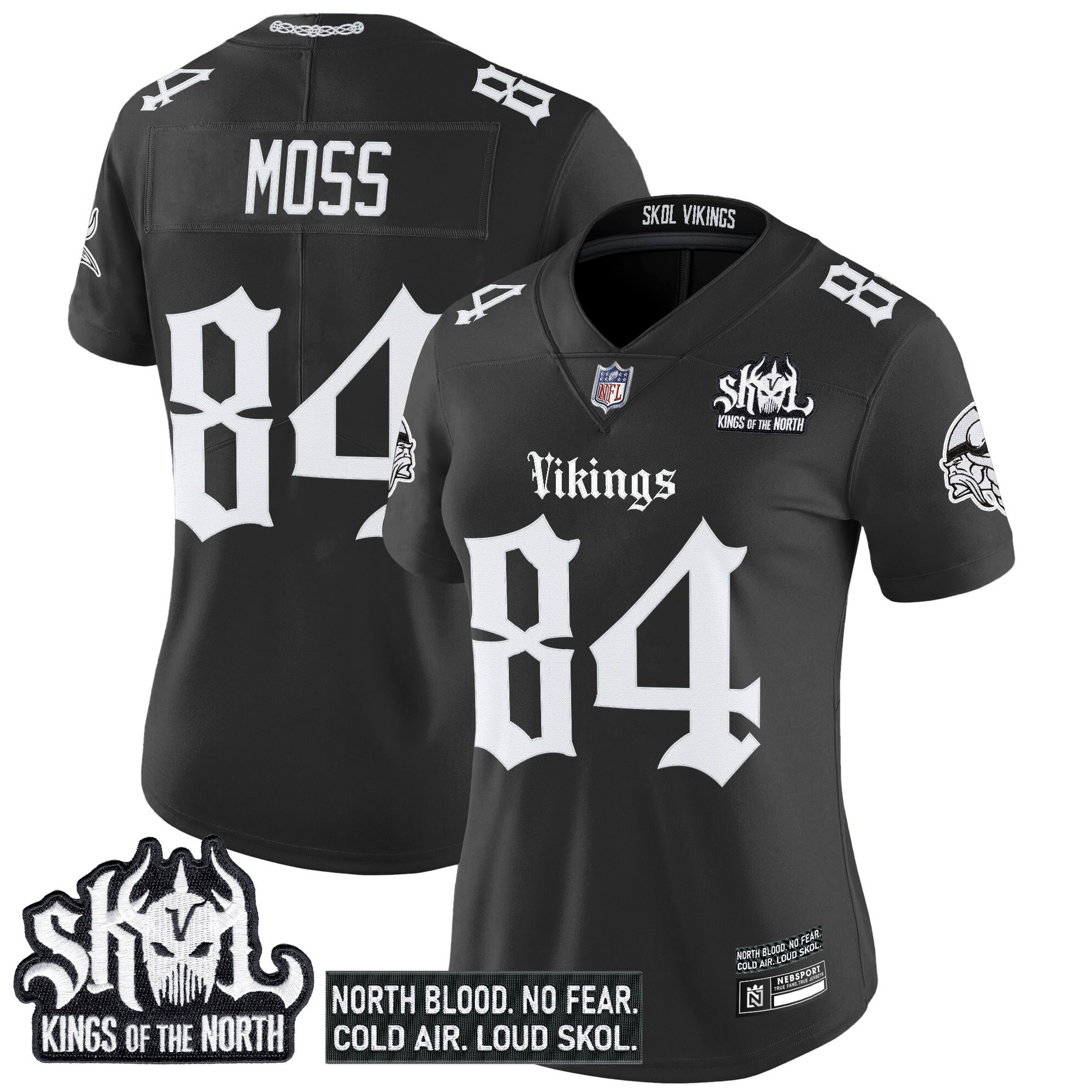 Women's Minnesota Vikings 'Gothic Norseblood Edition' Vapor Limited Jersey - All Stitched - Image 9