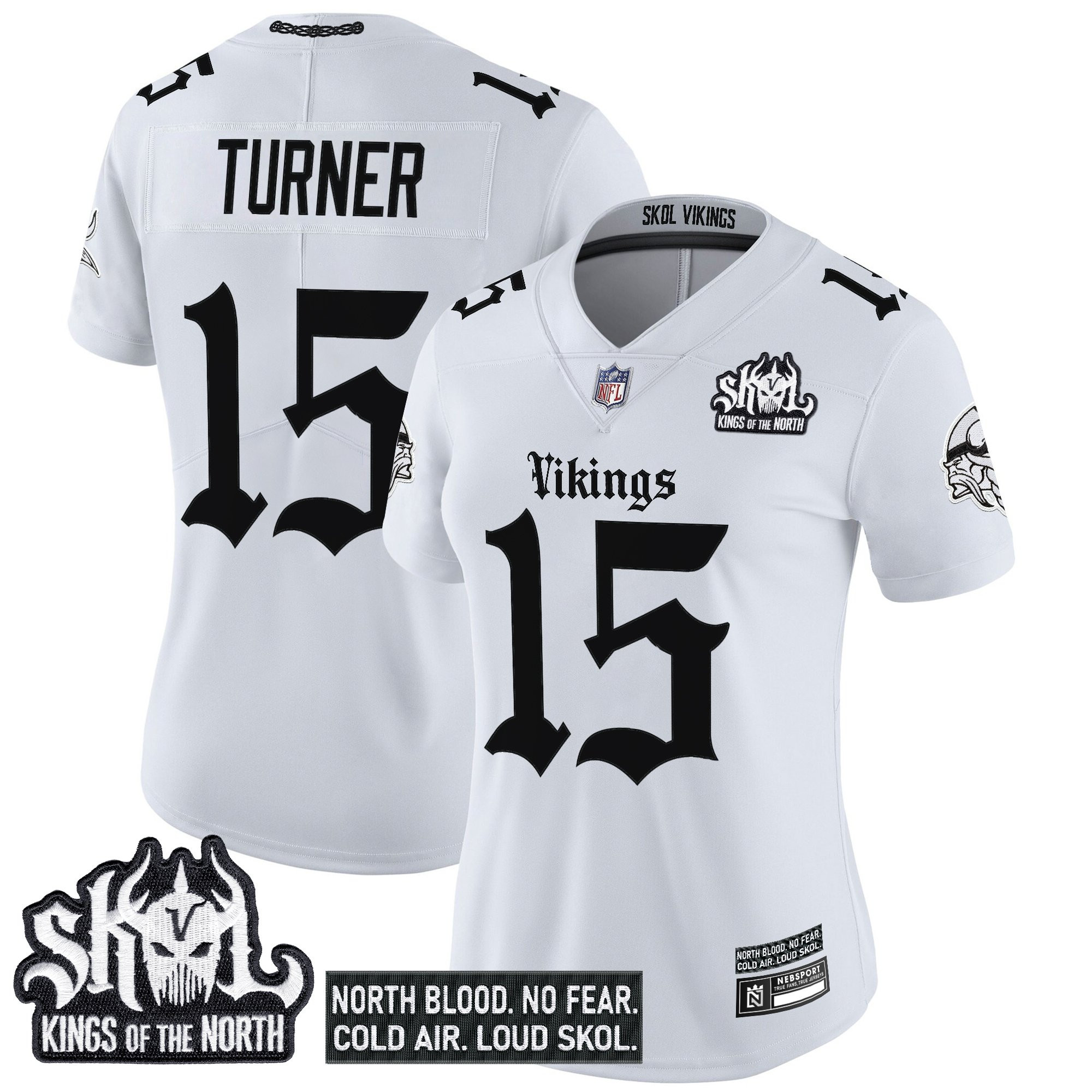 Women's Minnesota Vikings 'Gothic Norseblood Edition' Vapor Limited Jersey - All Stitched - Image 13