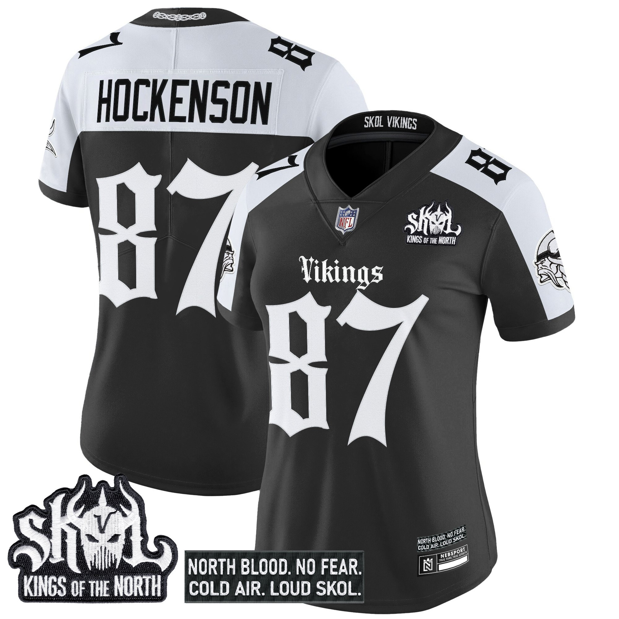 Women's Minnesota Vikings 'Gothic Norseblood Edition' Vapor Limited Jersey - All Stitched - Image 26