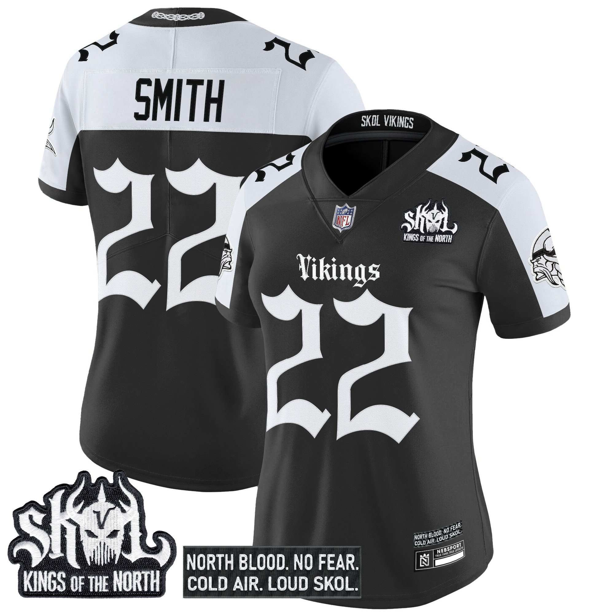 Women's Minnesota Vikings 'Gothic Norseblood Edition' Vapor Limited Jersey - All Stitched - Image 25