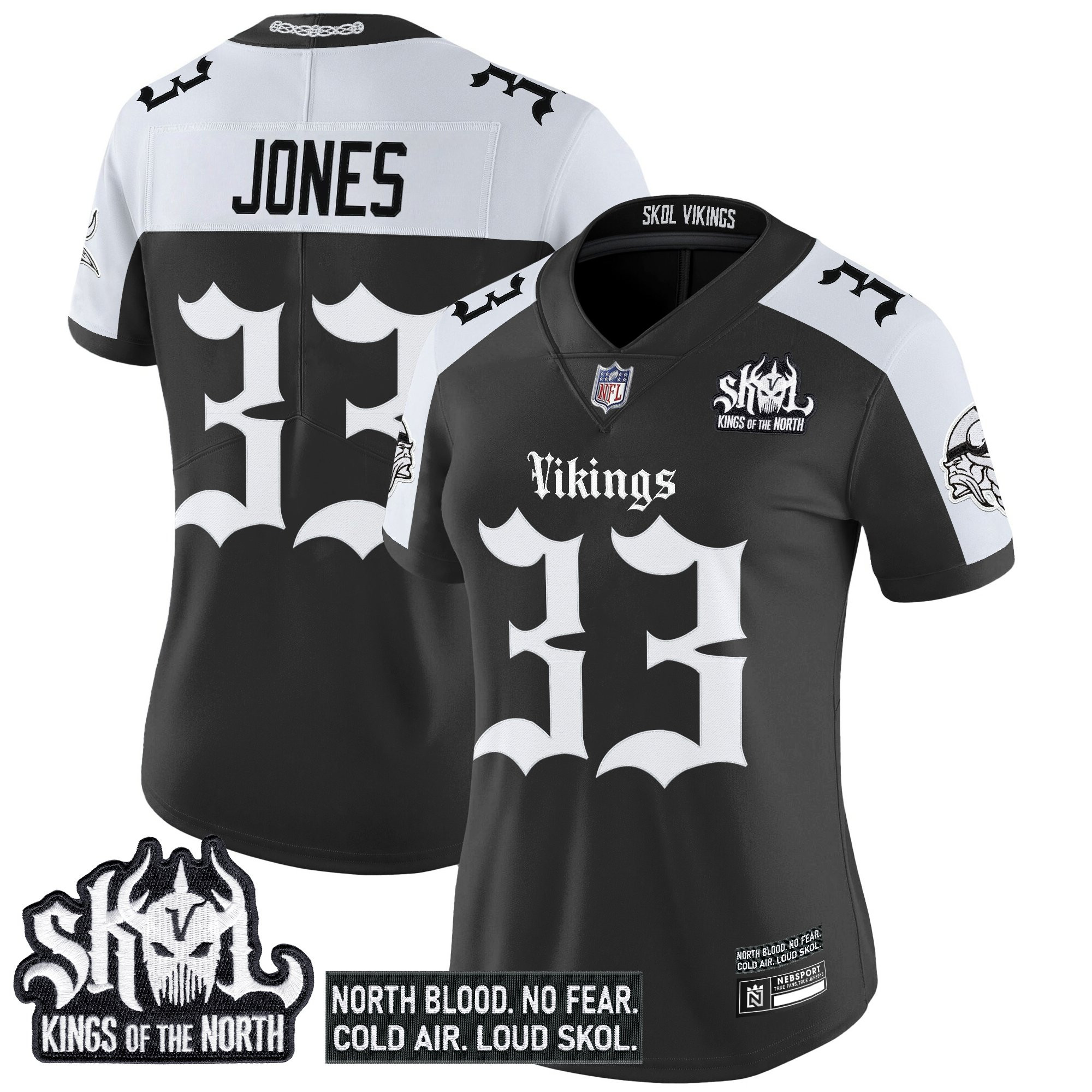 Women's Minnesota Vikings 'Gothic Norseblood Edition' Vapor Limited Jersey - All Stitched - Image 23
