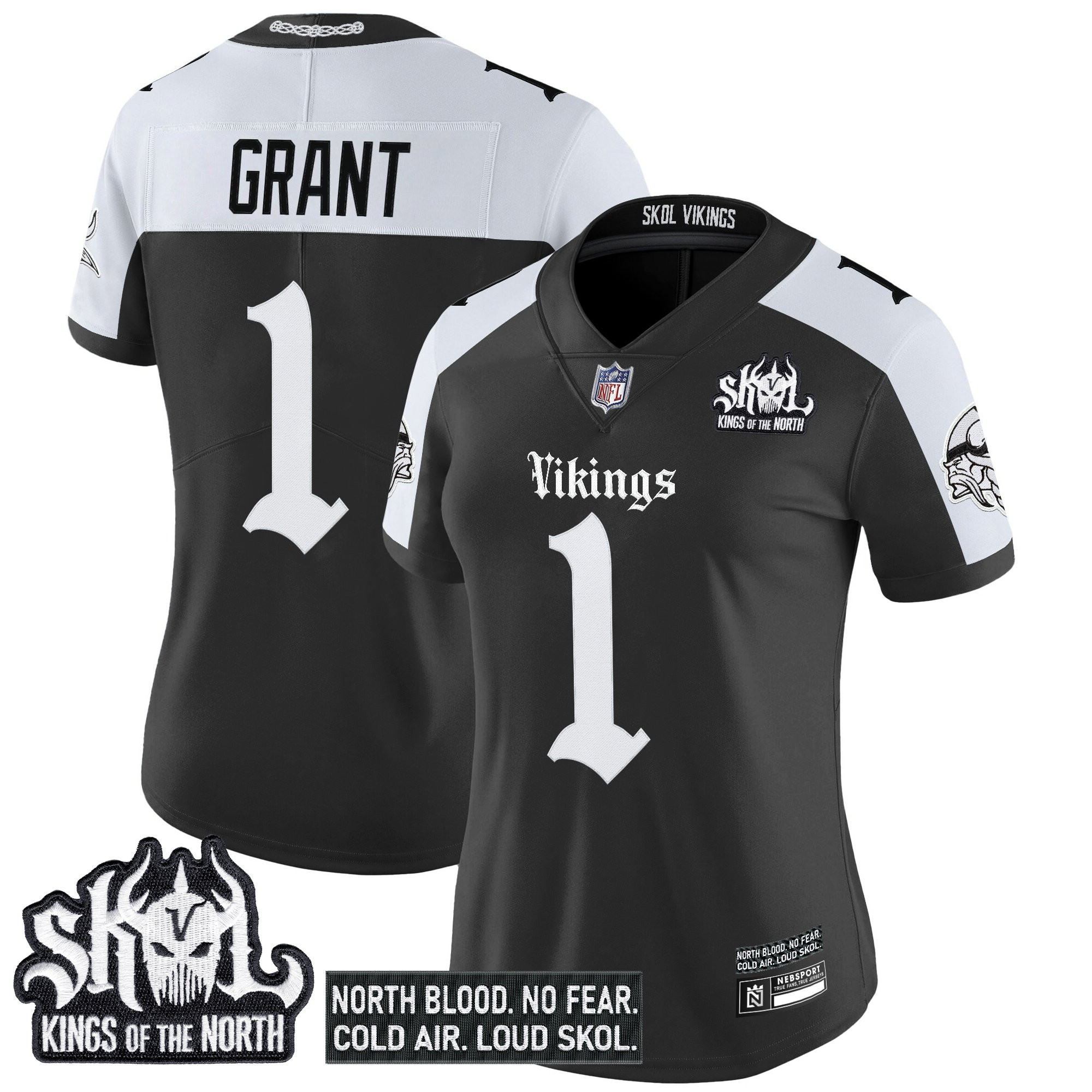 Women's Minnesota Vikings 'Gothic Norseblood Edition' Vapor Limited Jersey - All Stitched - Image 24