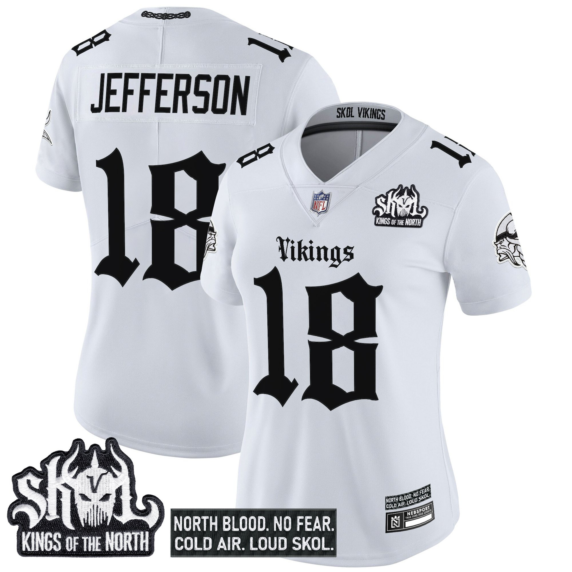 Women's Minnesota Vikings 'Gothic Norseblood Edition' Vapor Limited Jersey - All Stitched - Image 12