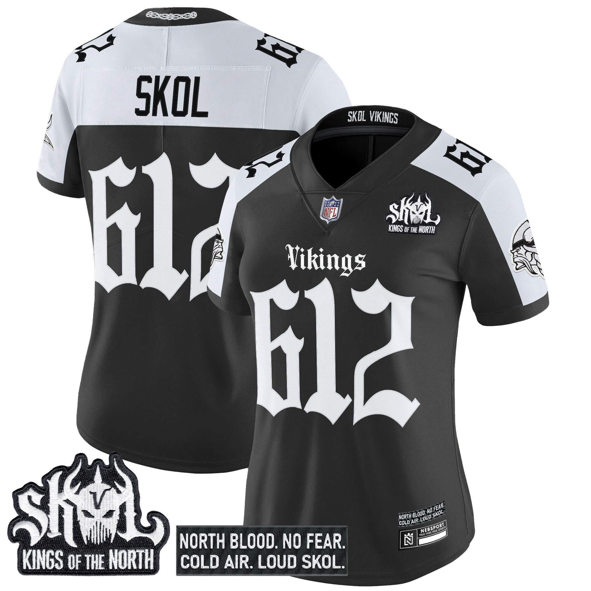 Women's Minnesota Vikings 'Gothic Norseblood Edition' Vapor Limited Jersey - All Stitched - Image 20