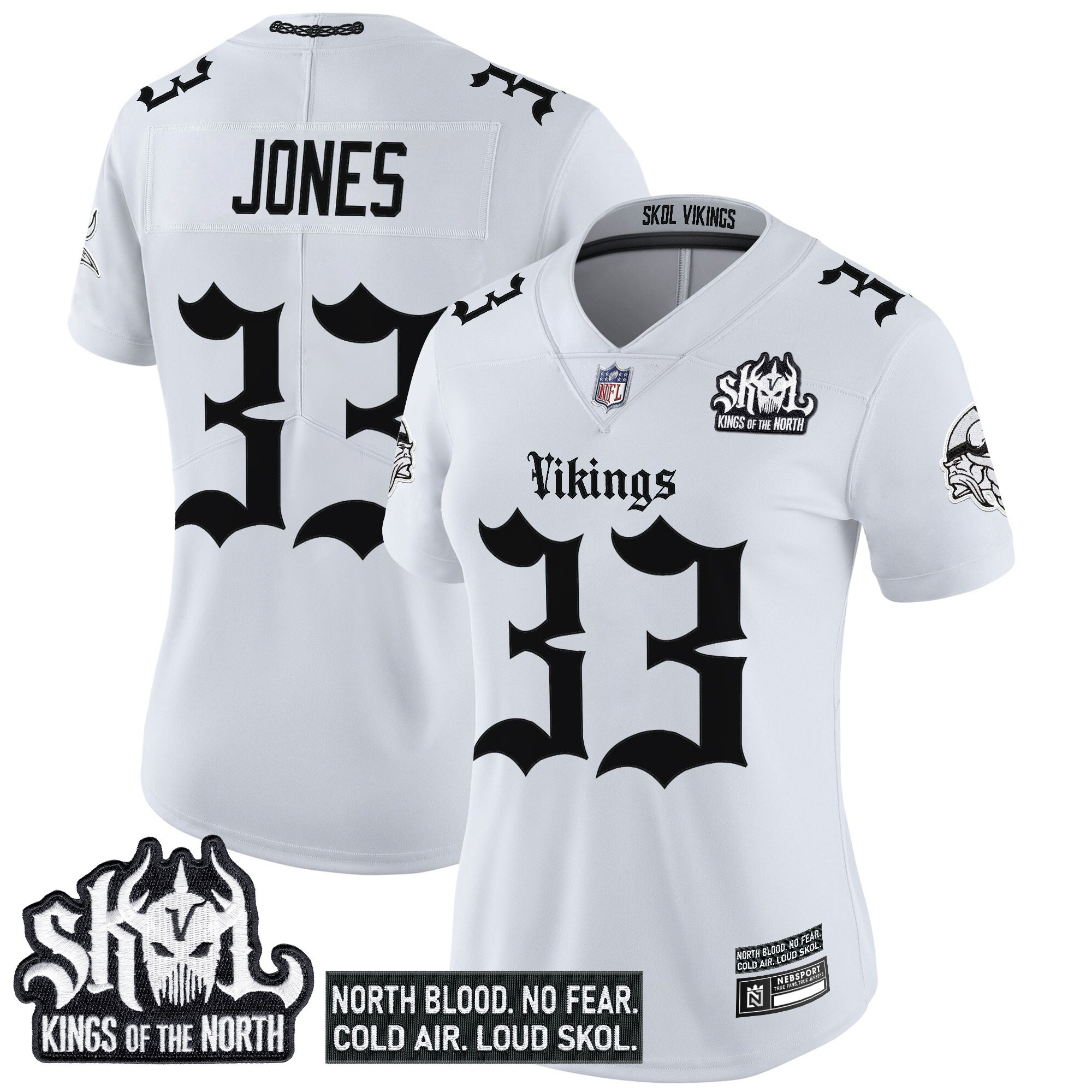 Women's Minnesota Vikings 'Gothic Norseblood Edition' Vapor Limited Jersey - All Stitched - Image 14