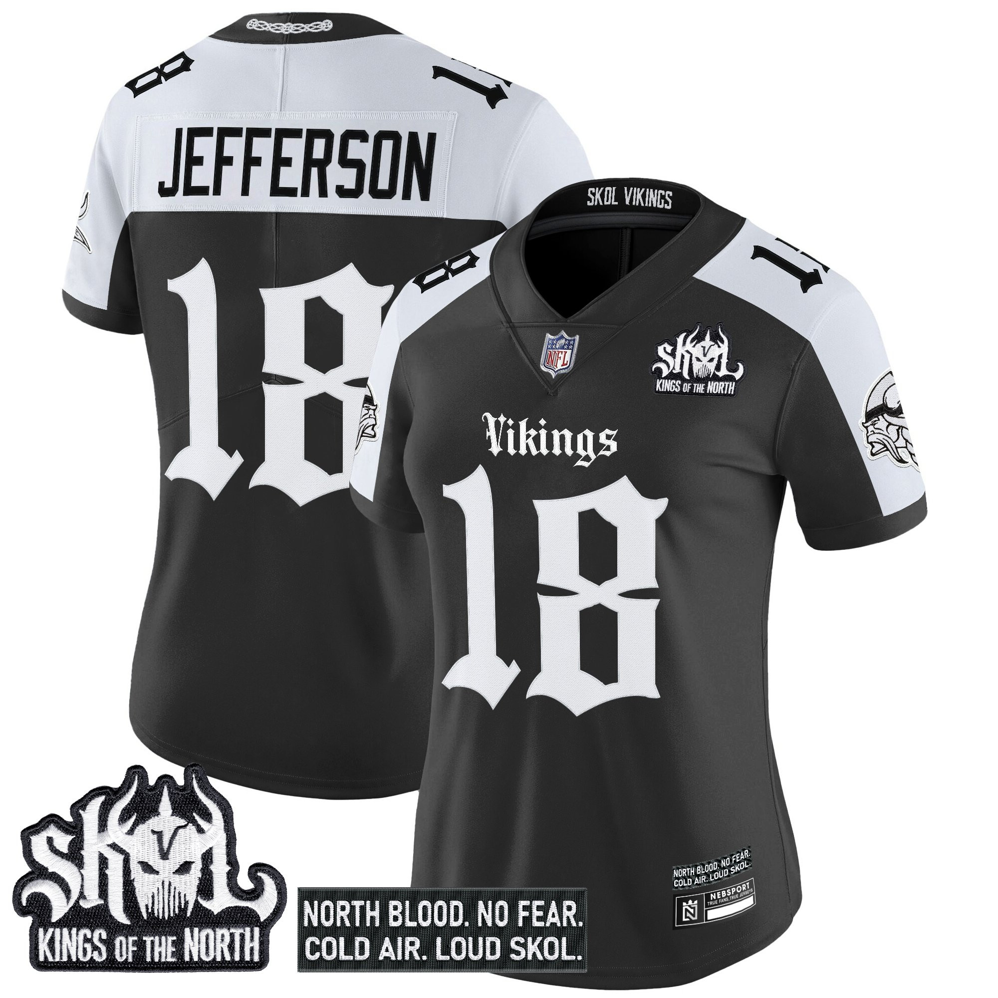 Women's Minnesota Vikings 'Gothic Norseblood Edition' Vapor Limited Jersey - All Stitched - Image 21