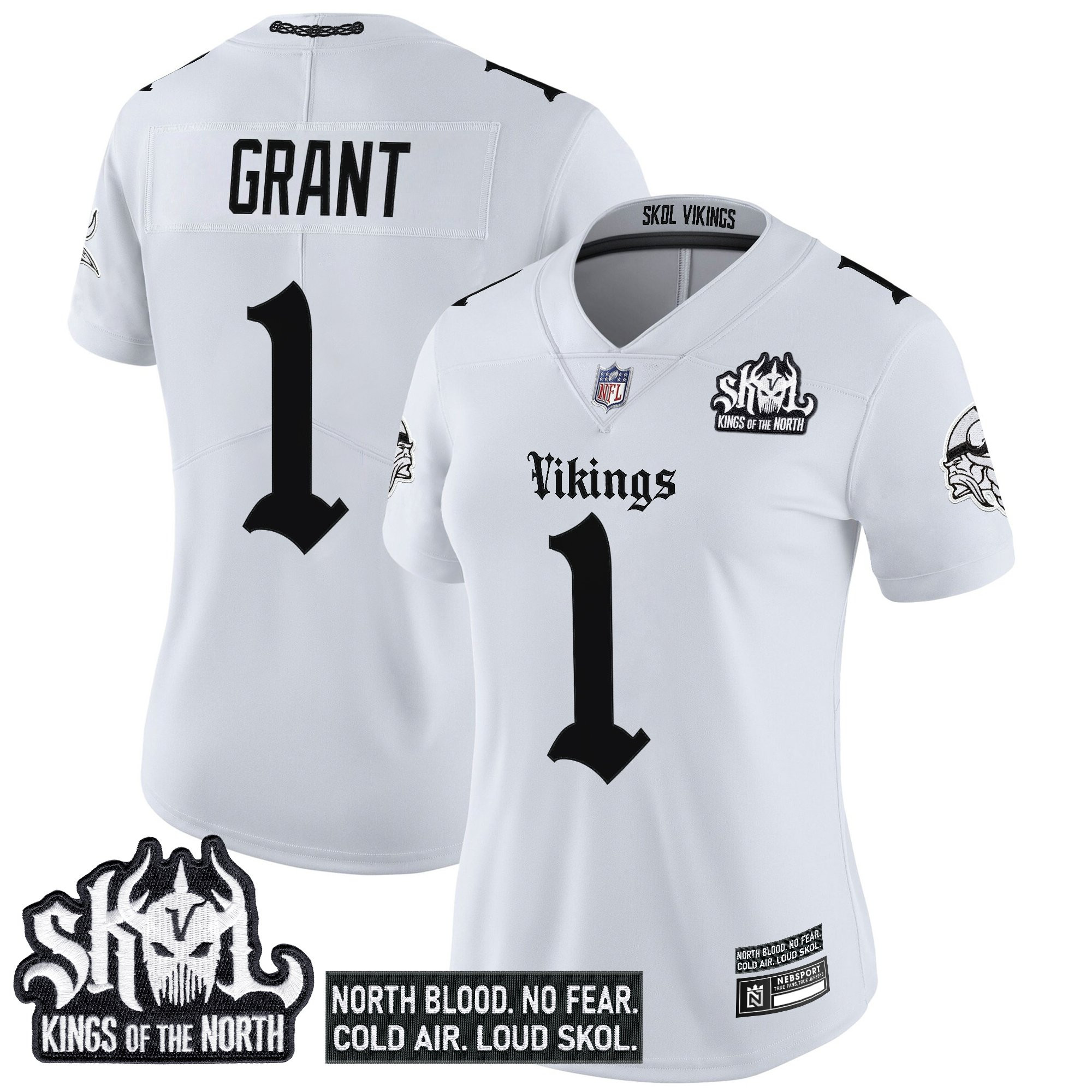 Women's Minnesota Vikings 'Gothic Norseblood Edition' Vapor Limited Jersey - All Stitched - Image 15