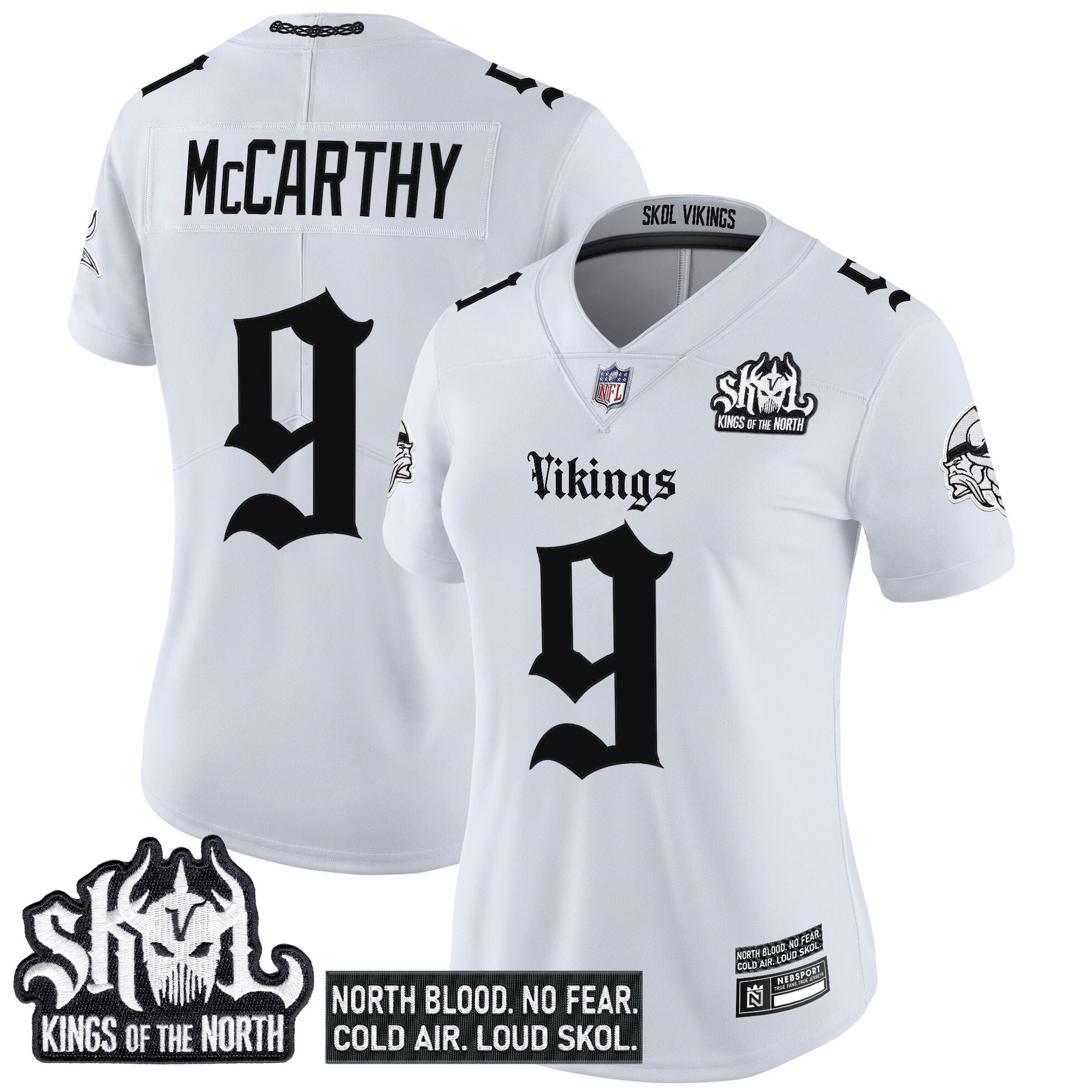 Women's Minnesota Vikings 'Gothic Norseblood Edition' Vapor Limited Jersey - All Stitched - Image 10