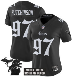 Women's Detroit Lions 'Gothic Motor Grit Edition' Vapor Limited Jersey - All Stitched