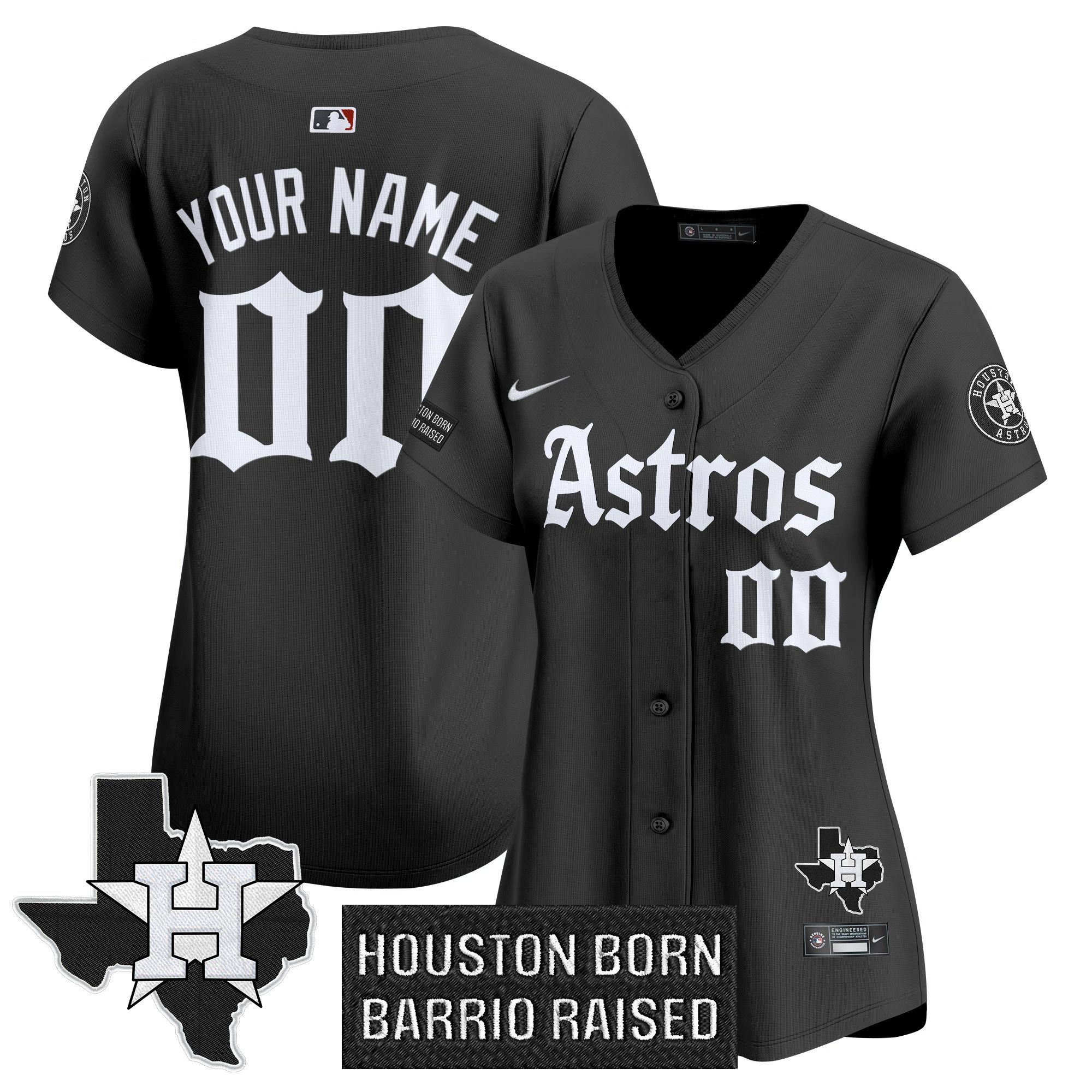 Houston Astros 'Gothic Edition' Vapor Premier Limited Custom Jersey - All Stitched - Image 4