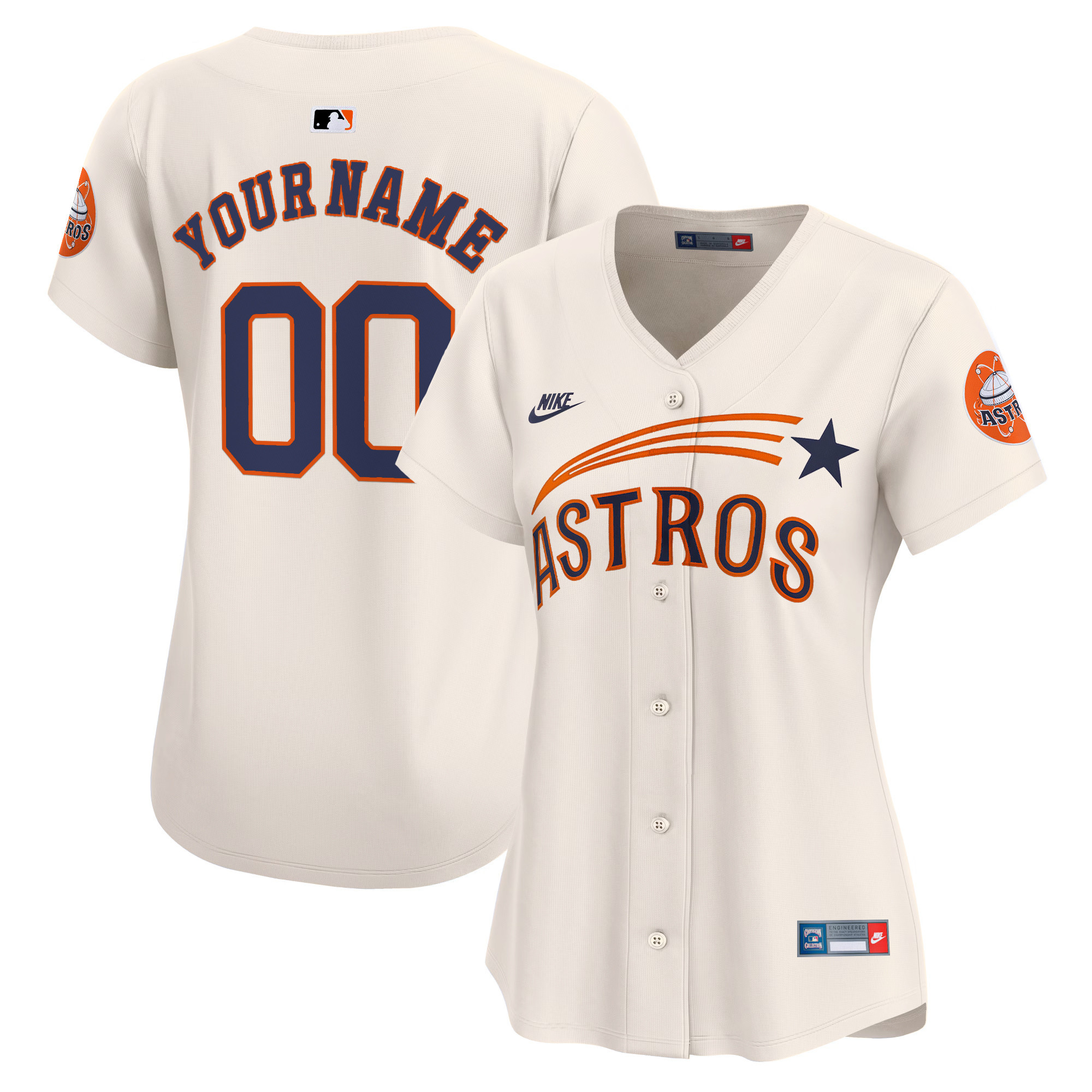 Houston Astros Throwback Vapor Premier Limited Custom Jersey - All Stitched - Image 10