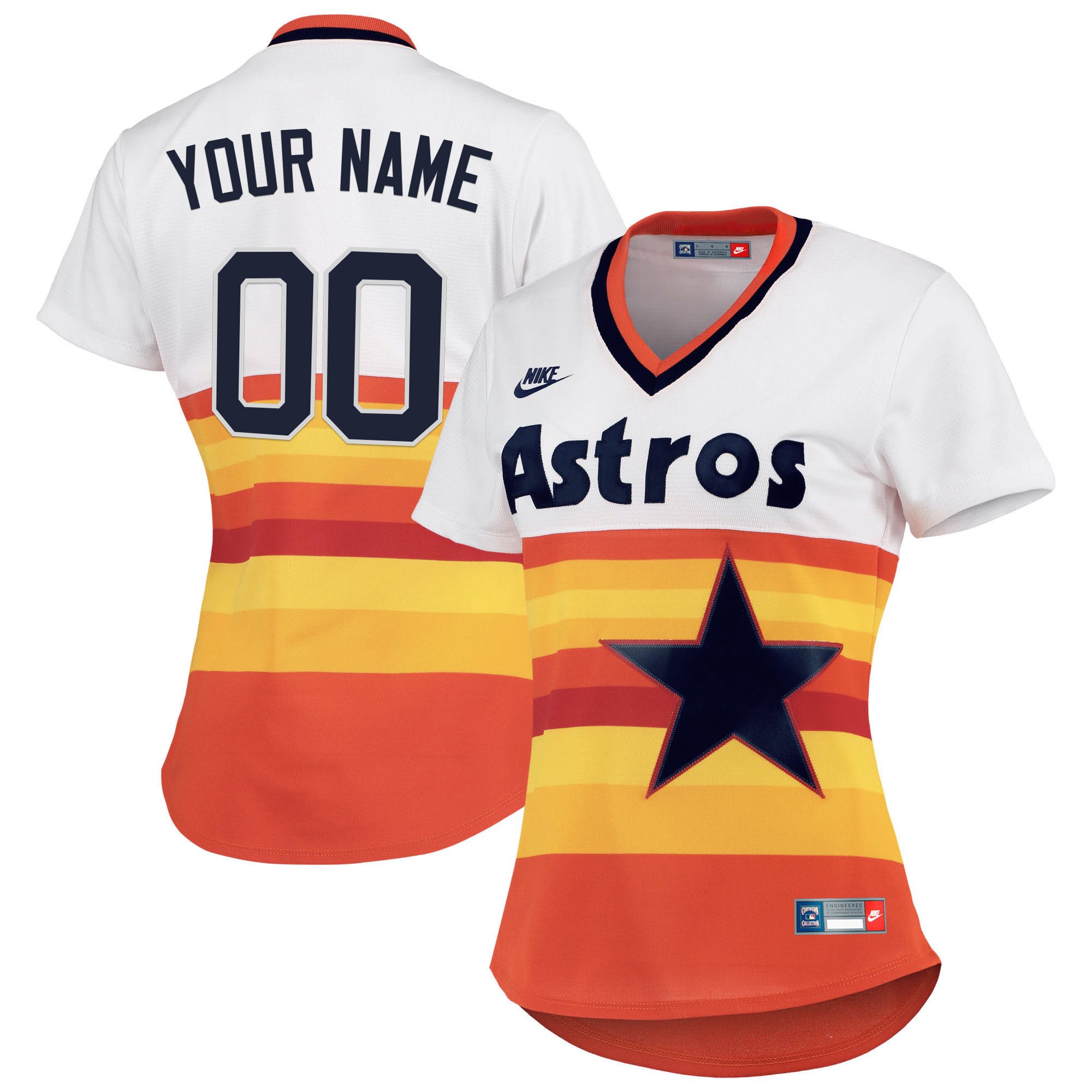 Houston Astros Throwback Vapor Premier Limited Custom Jersey - All Stitched - Image 6