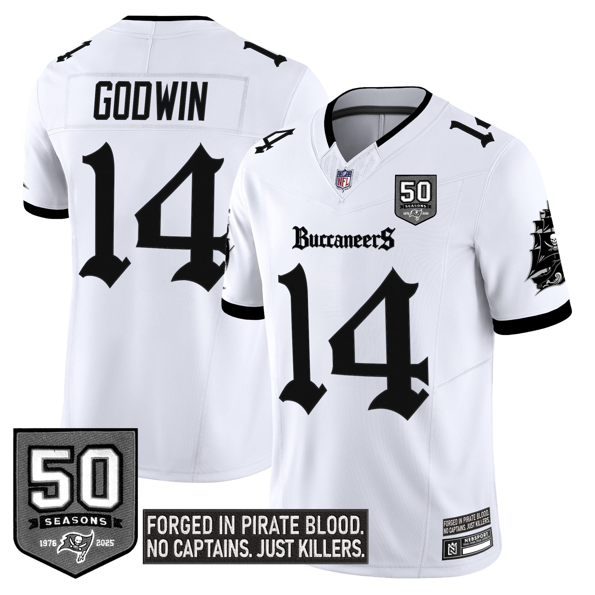 Men's Tampa Bay Buccaneers 'Gothic Pirate Shadows Edition' Vapor Limited Jersey - All Stitched - Image 19