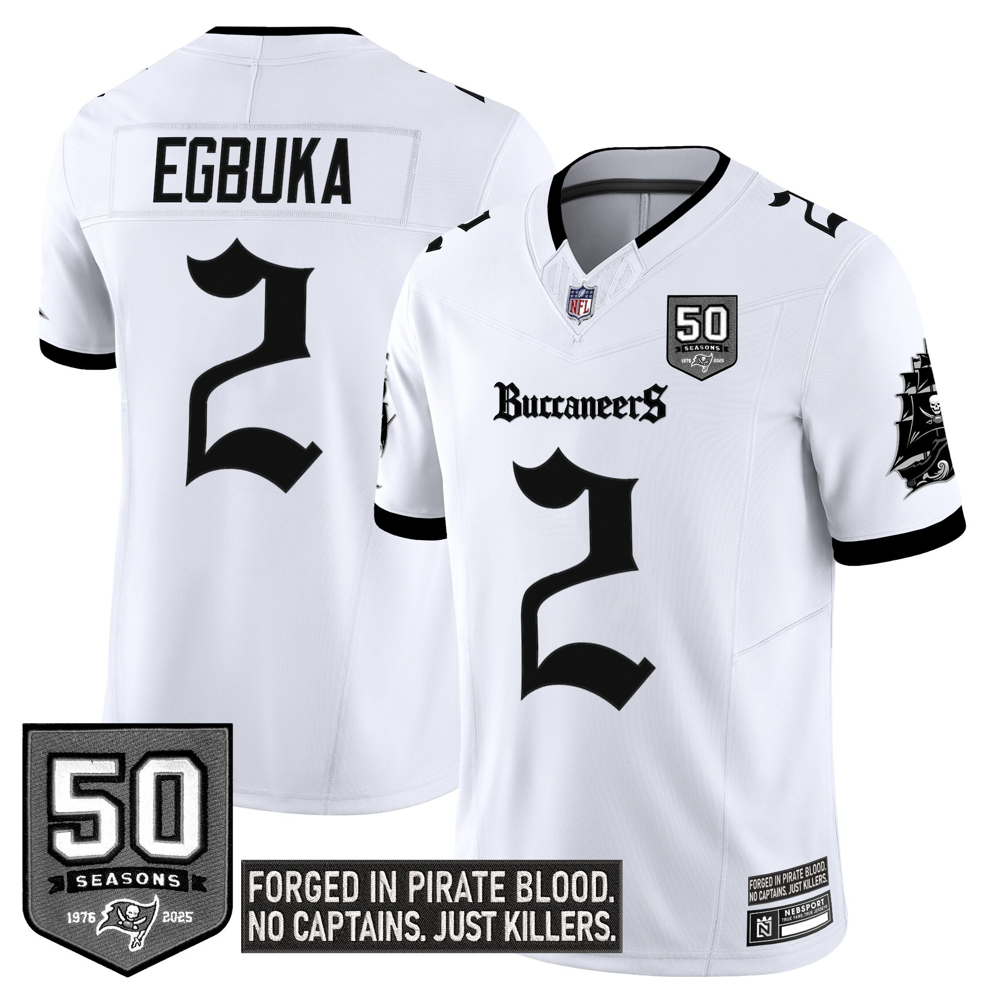 Men's Tampa Bay Buccaneers 'Gothic Pirate Shadows Edition' Vapor Limited Jersey - All Stitched - Image 15