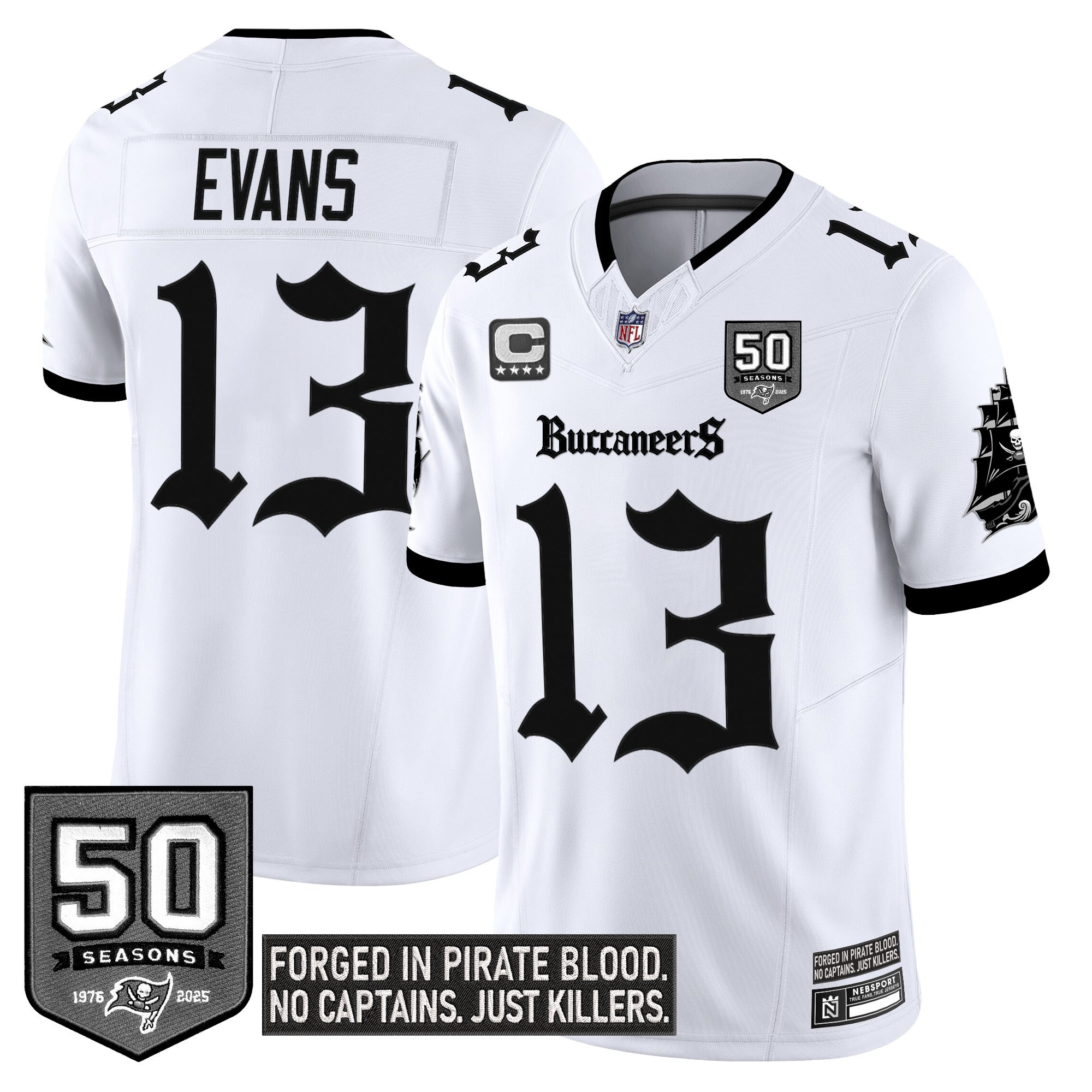 Men's Tampa Bay Buccaneers 'Gothic Pirate Shadows Edition' Vapor Limited Jersey - All Stitched - Image 18