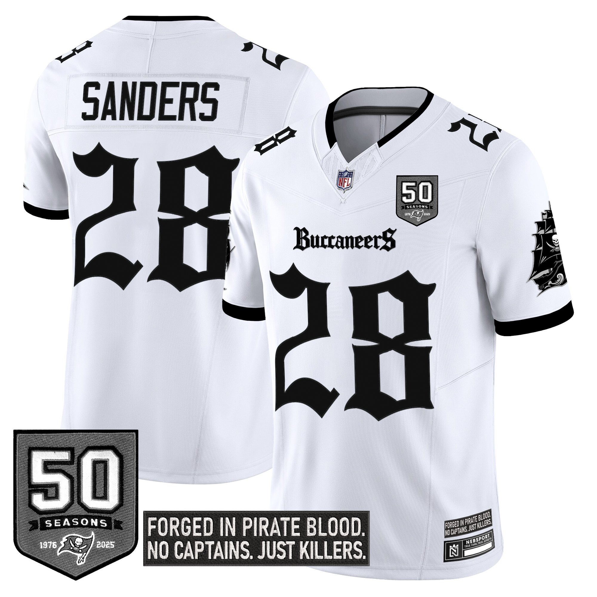 Men's Tampa Bay Buccaneers 'Gothic Pirate Shadows Edition' Vapor Limited Jersey - All Stitched - Image 14