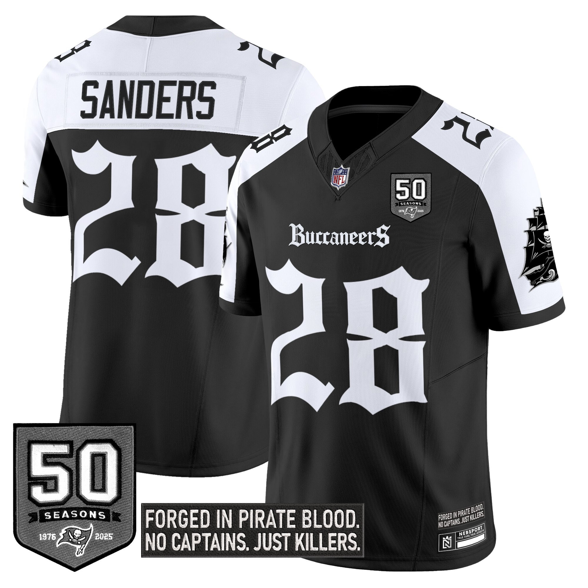 Men's Tampa Bay Buccaneers 'Gothic Pirate Shadows Edition' Vapor Limited Jersey - All Stitched - Image 25