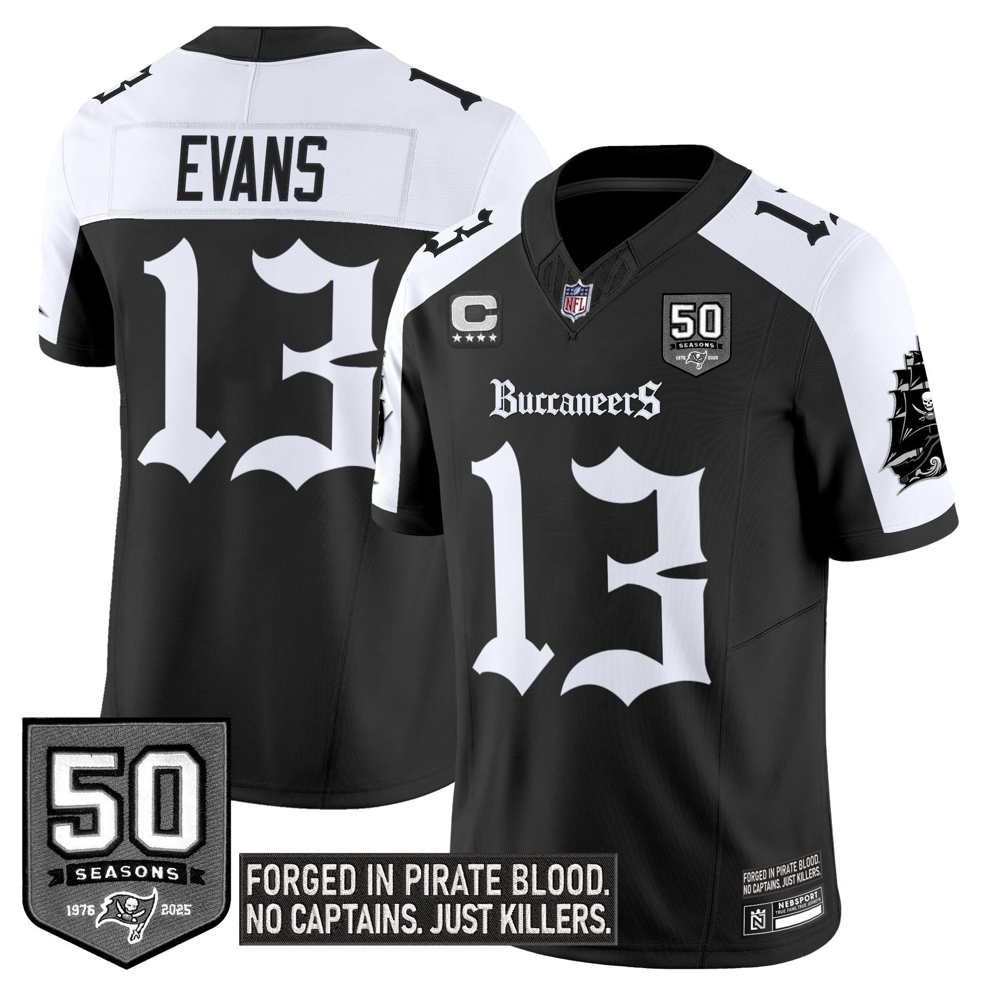 Men's Tampa Bay Buccaneers 'Gothic Pirate Shadows Edition' Vapor Limited Jersey - All Stitched - Image 29