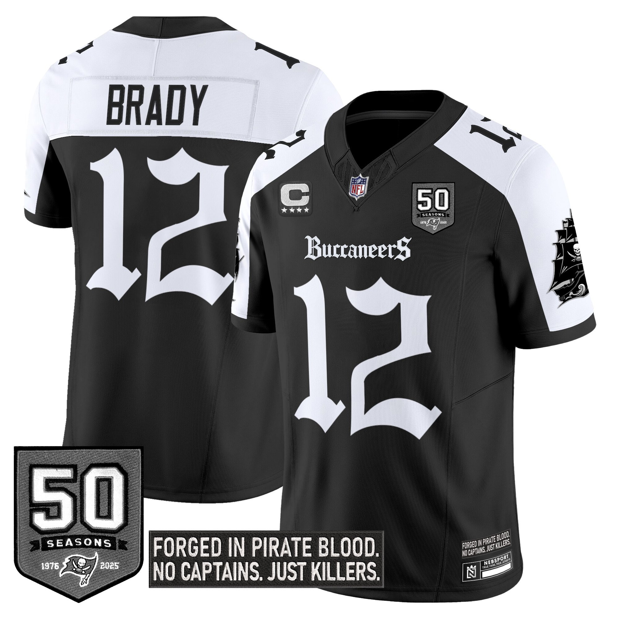 Men's Tampa Bay Buccaneers 'Gothic Pirate Shadows Edition' Vapor Limited Jersey - All Stitched - Image 28