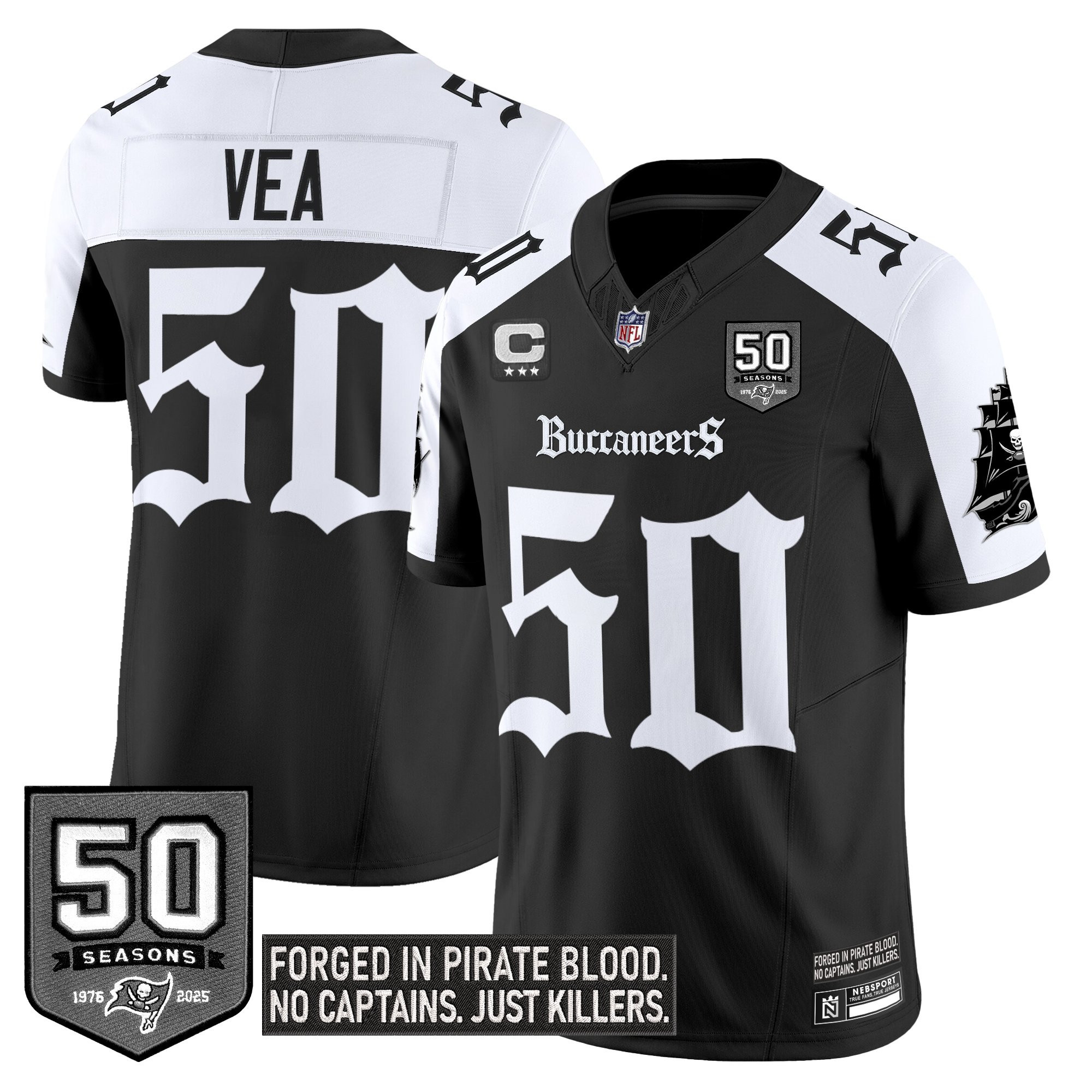 Men's Tampa Bay Buccaneers 'Gothic Pirate Shadows Edition' Vapor Limited Jersey - All Stitched - Image 31