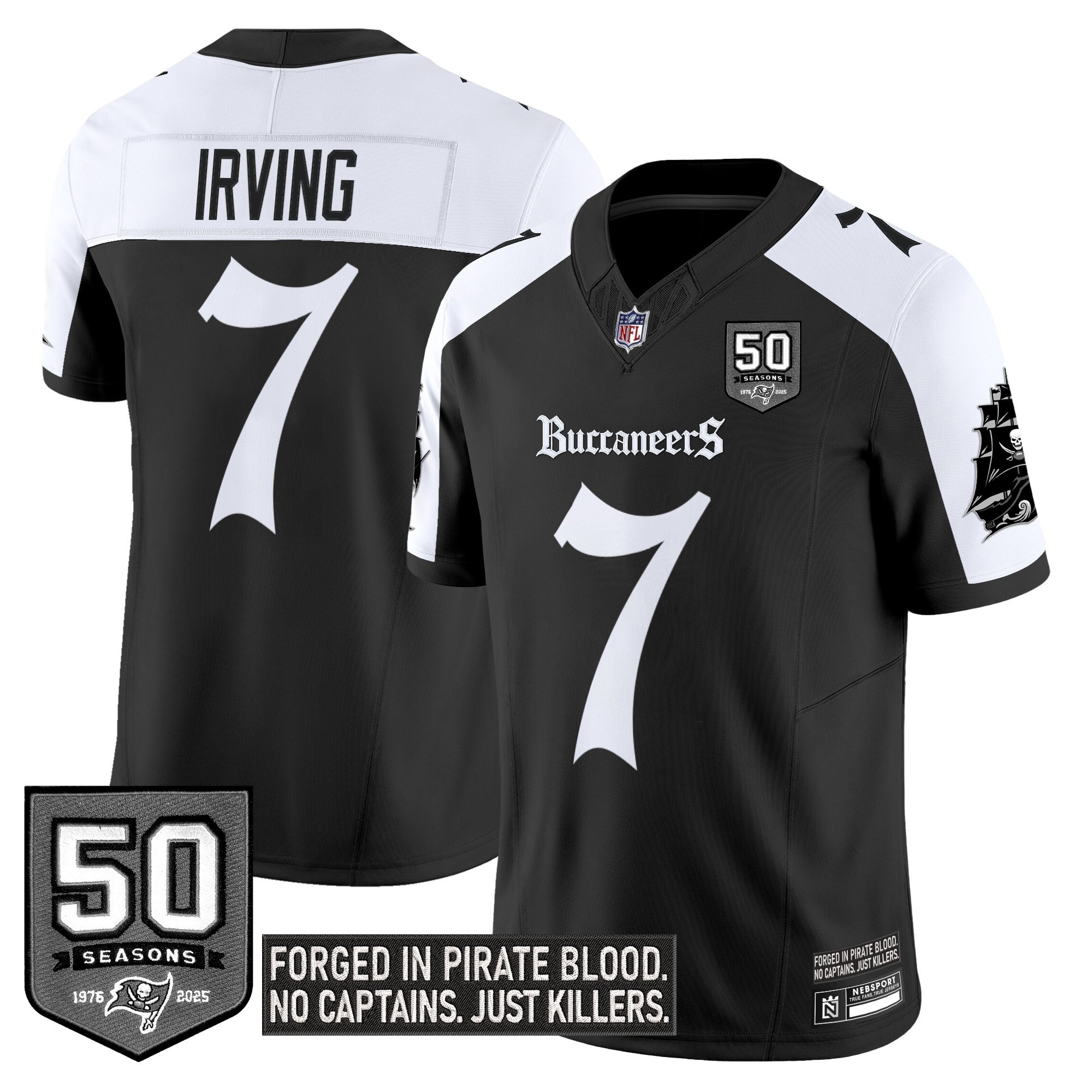 Men's Tampa Bay Buccaneers 'Gothic Pirate Shadows Edition' Vapor Limited Jersey - All Stitched - Image 23