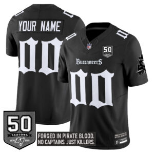 Tampa Bay Buccaneers 'Gothic Pirate Shadows Edition' Vapor Limited Custom Jersey - All Stitched