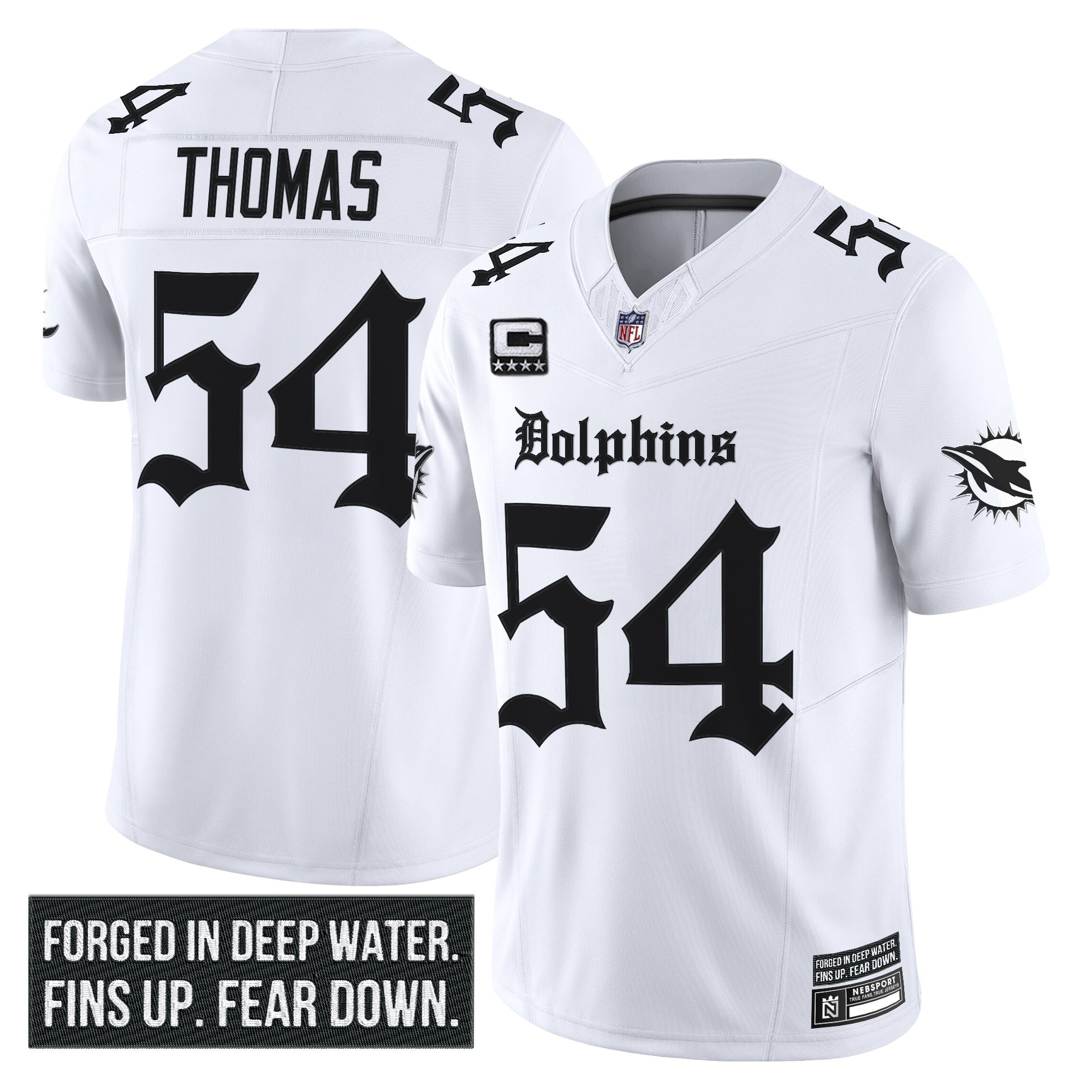 Men's Miami Dolphins 'Gothic Deep Water Edition' Vapor Limited Jersey - All Stitched - Image 15