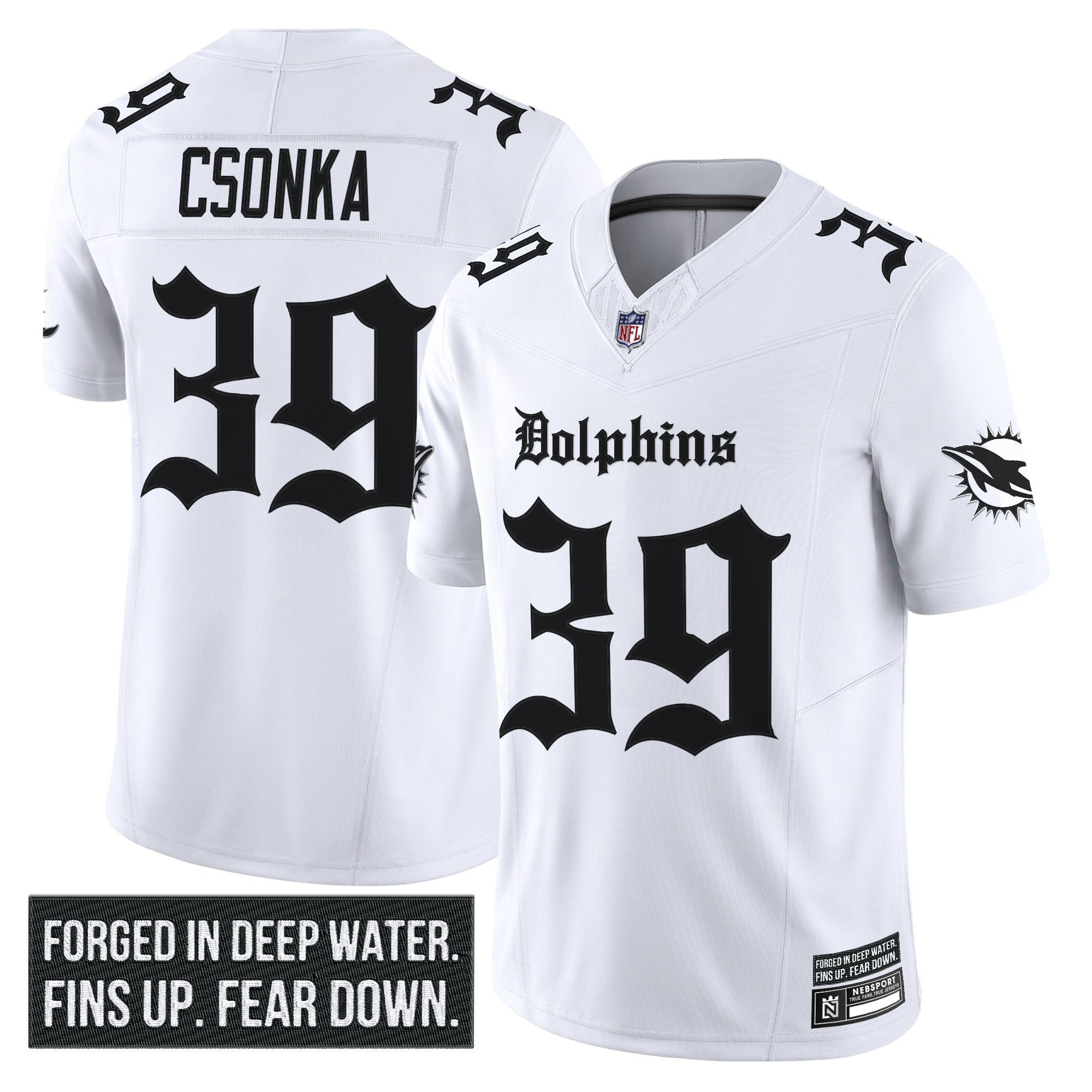 Men's Miami Dolphins 'Gothic Deep Water Edition' Vapor Limited Jersey - All Stitched - Image 16