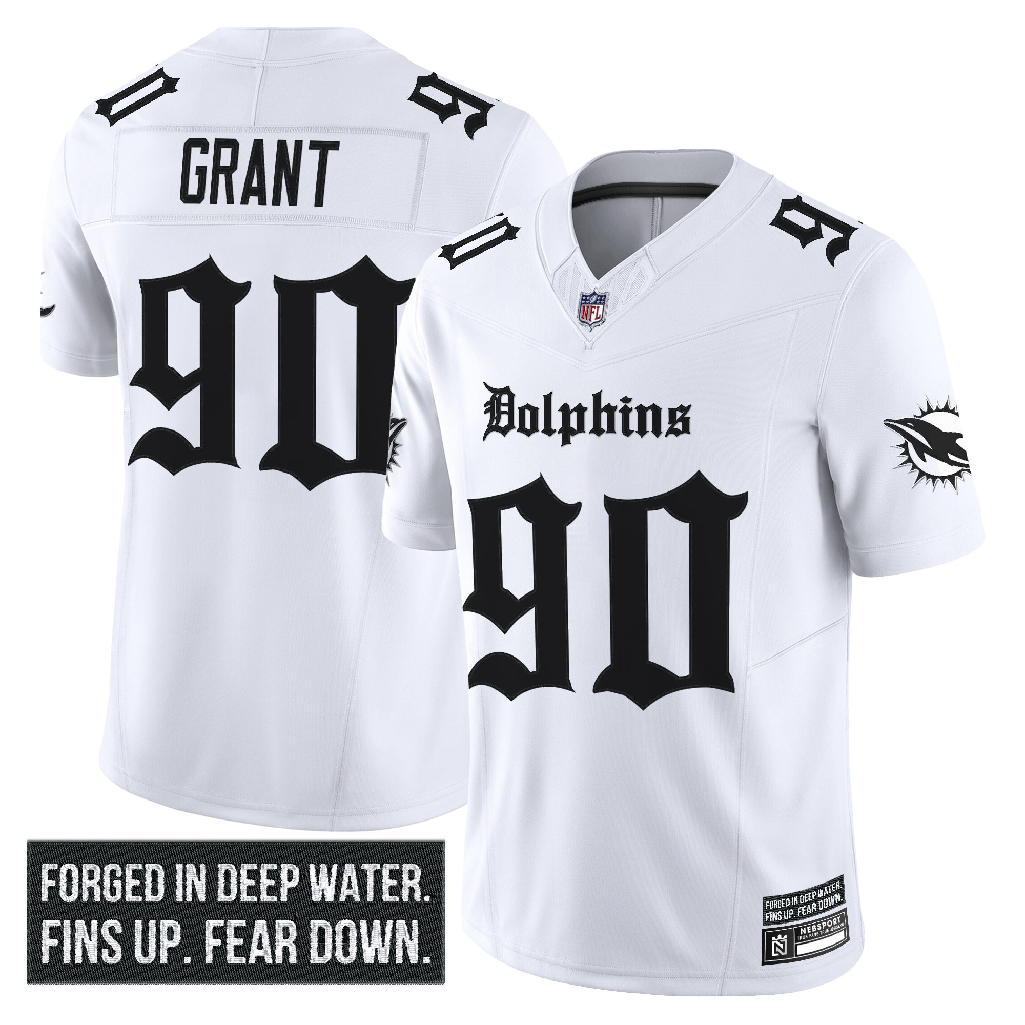 Men's Miami Dolphins 'Gothic Deep Water Edition' Vapor Limited Jersey - All Stitched - Image 17