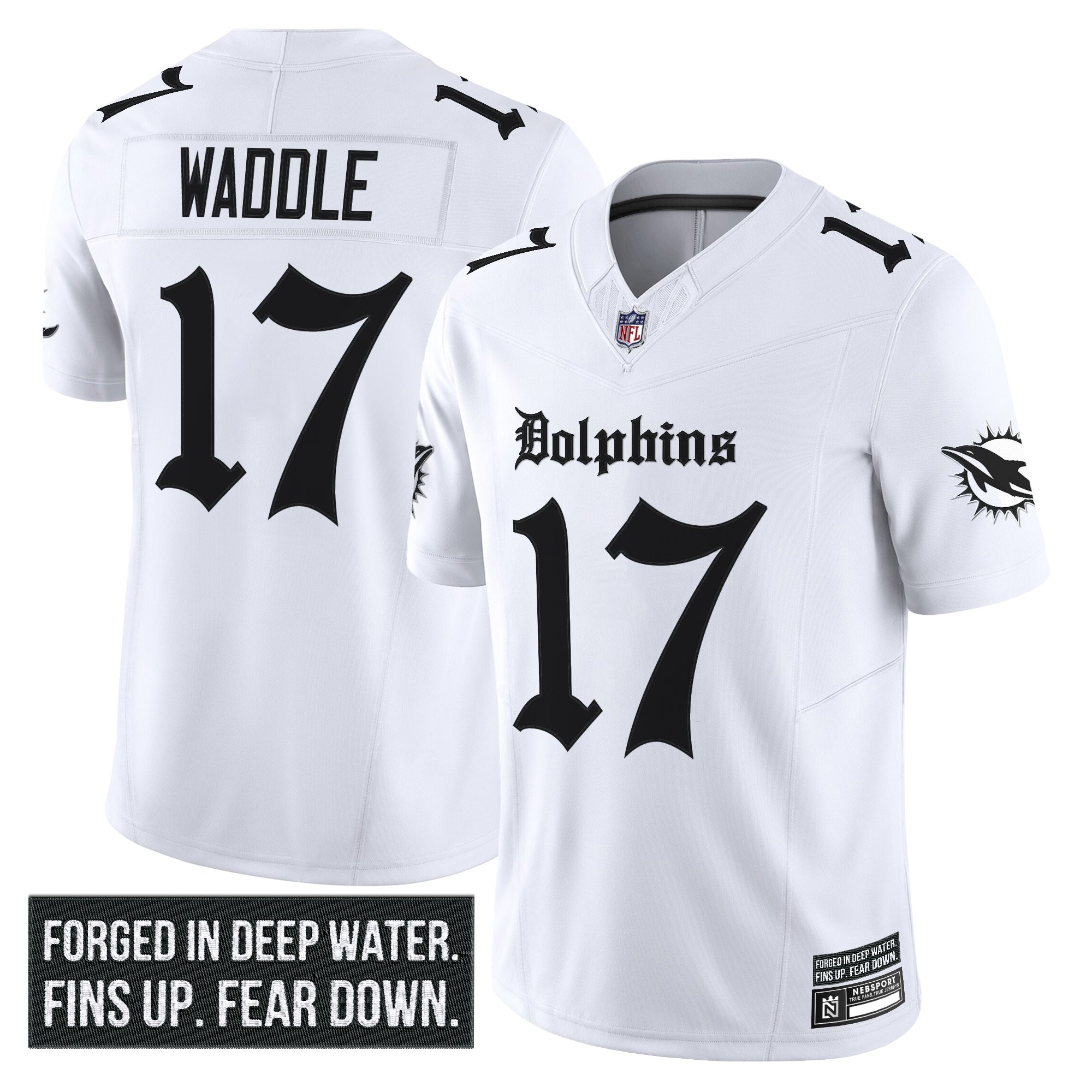 Men's Miami Dolphins 'Gothic Deep Water Edition' Vapor Limited Jersey - All Stitched - Image 12