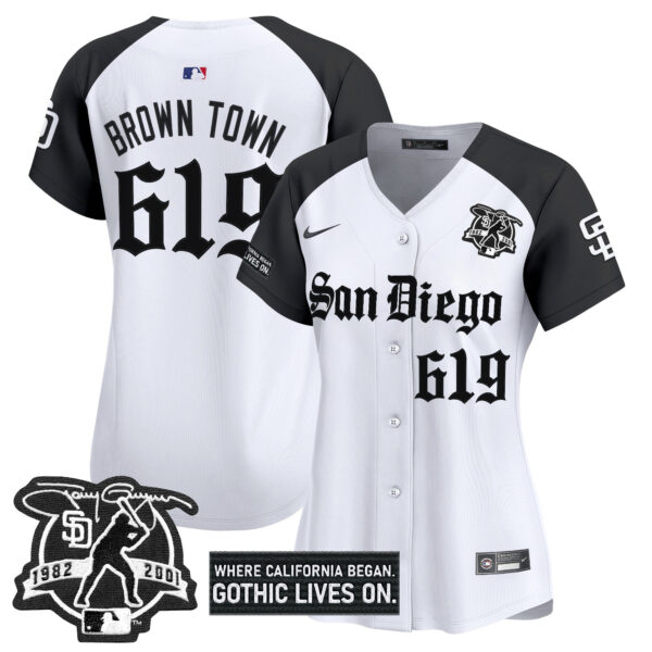 Women's San Diego Padres 'Gothic Edition' Vapor Premier Limited Jersey - All Stitched - Image 20