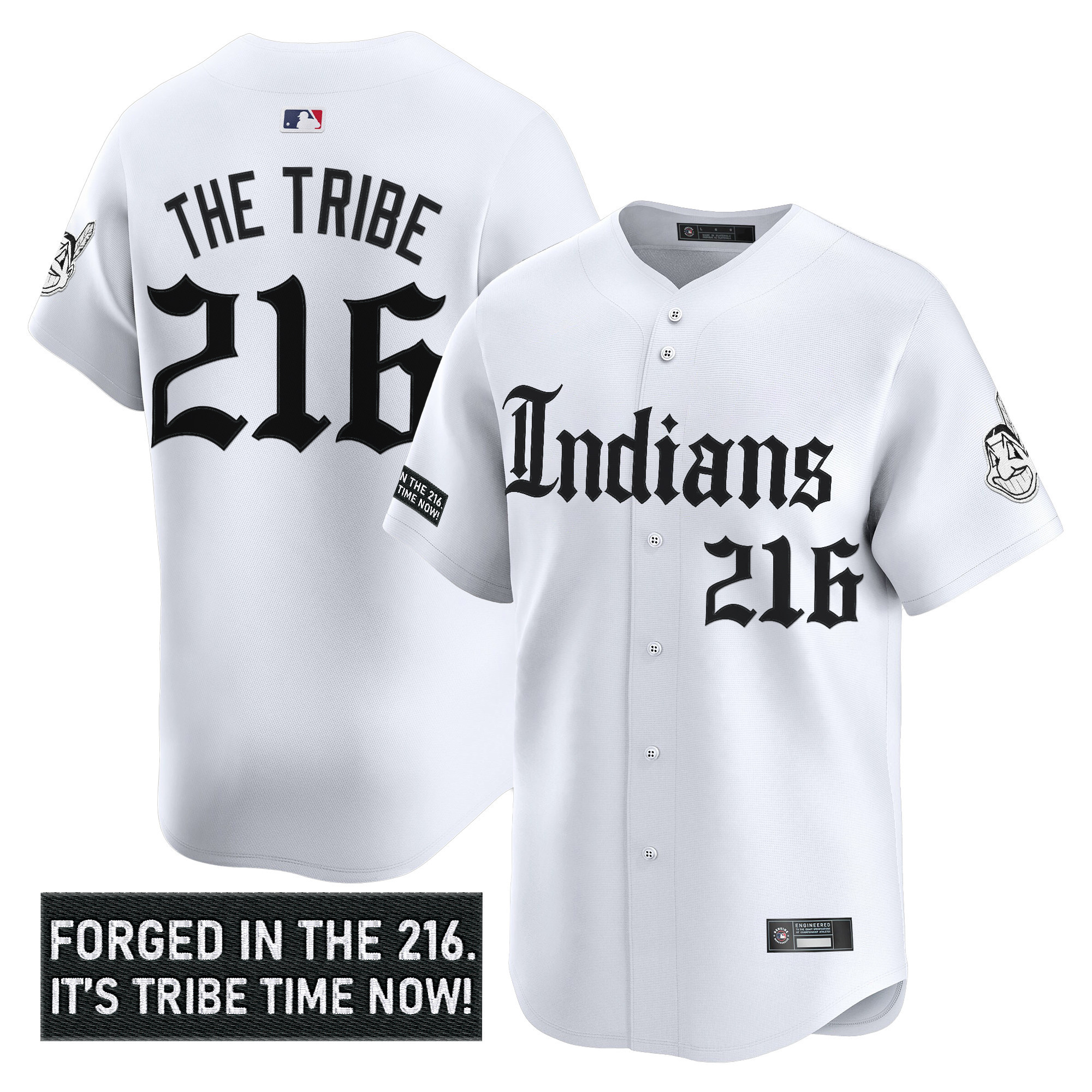 Men's Cleveland Indians 'Gothic Iron Edition' Vapor Premier Limited Jersey V2 - All Stitched - Image 11