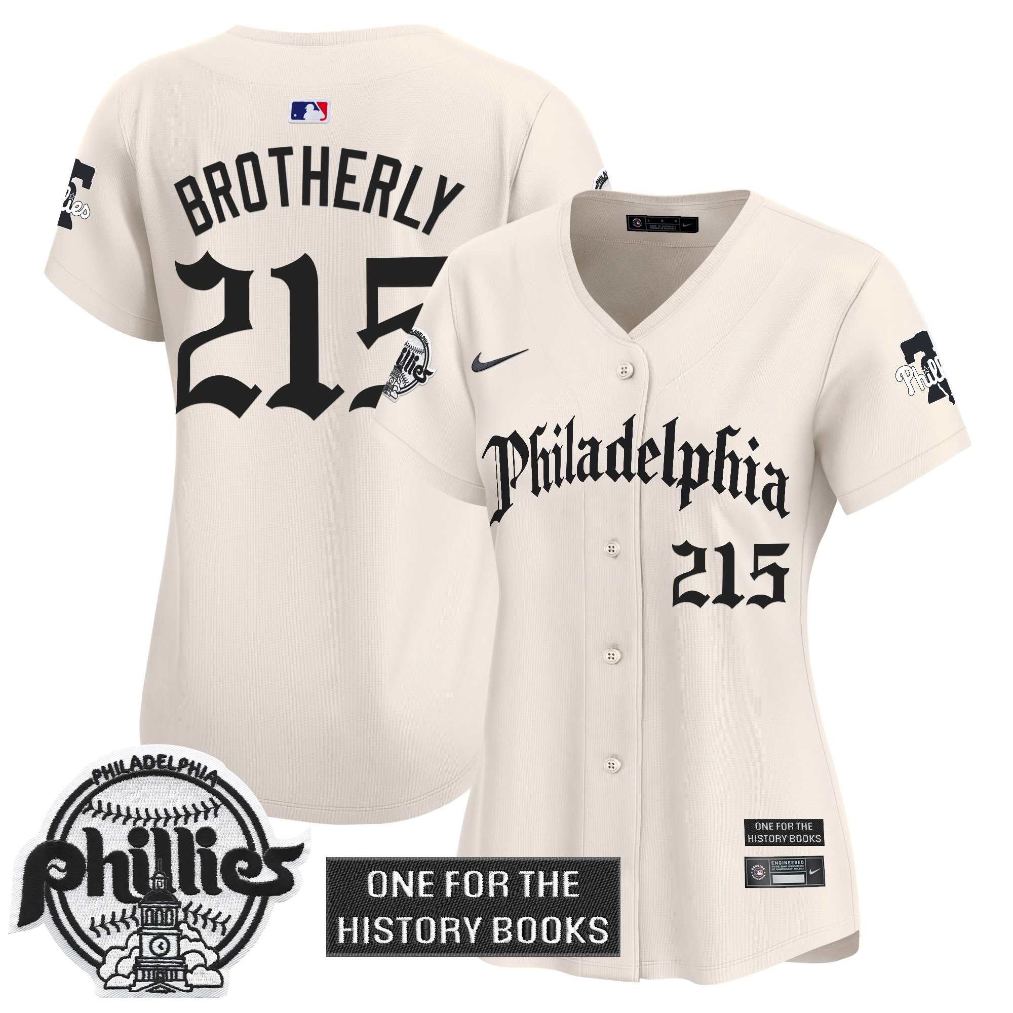 Women's Phillies 'Retro Newspaper Edition' Vapor Premier Limited Jersey - All Stitched - Image 13