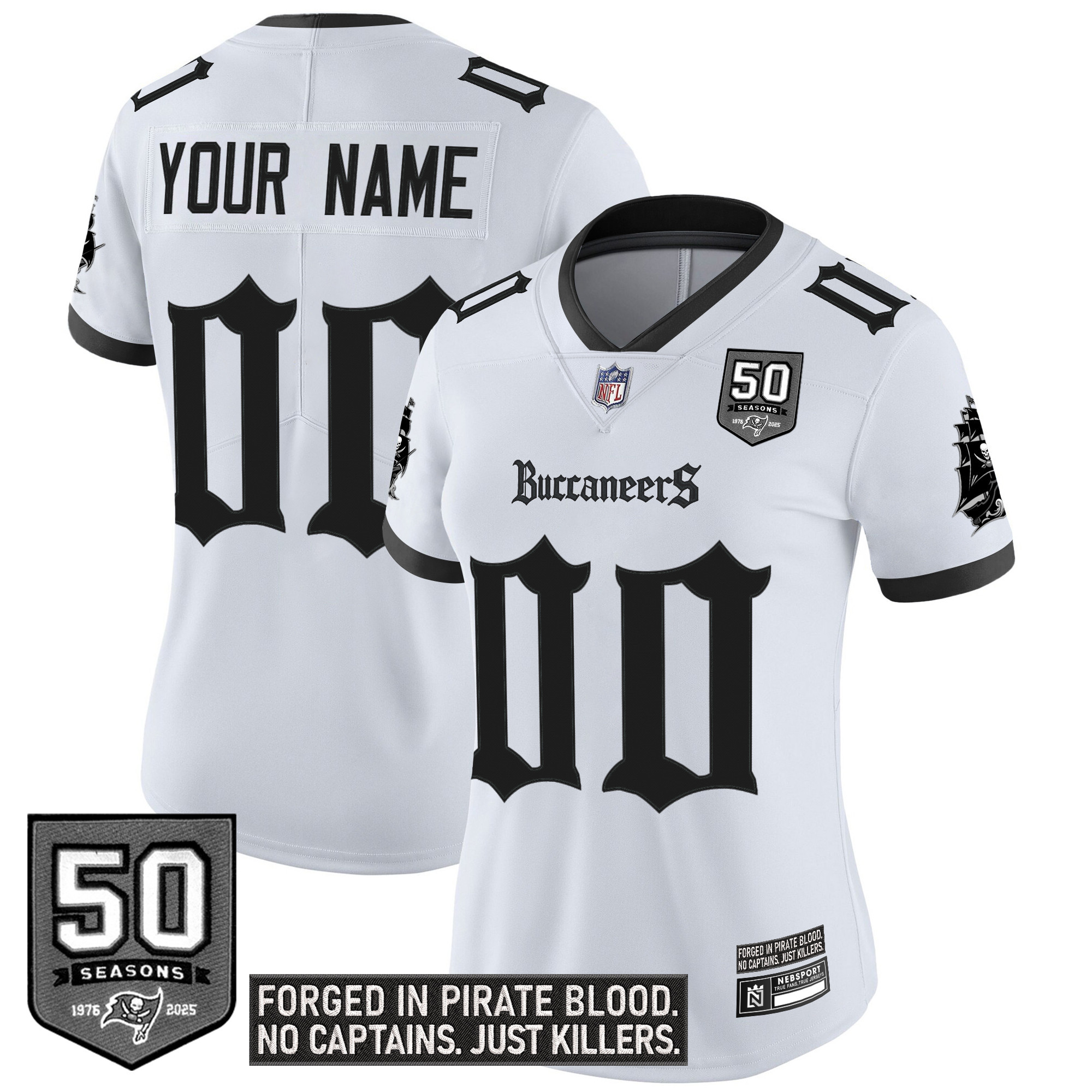 Tampa Bay Buccaneers 'Gothic Pirate Shadows Edition' Vapor Limited Custom Jersey - All Stitched - Image 5