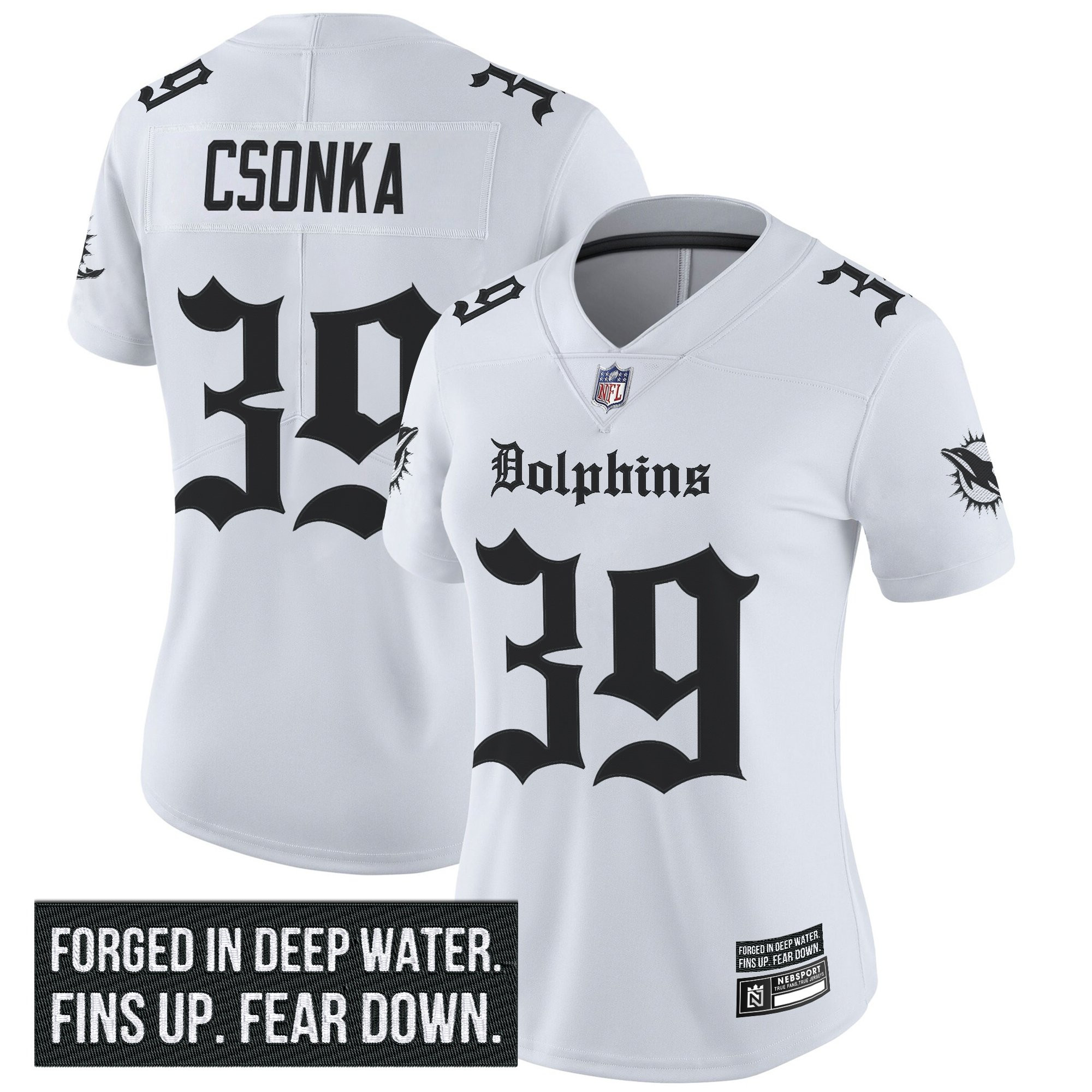 Women's Miami Dolphins 'Gothic Deep Water Edition' Vapor Limited Jersey - All Stitched - Image 15