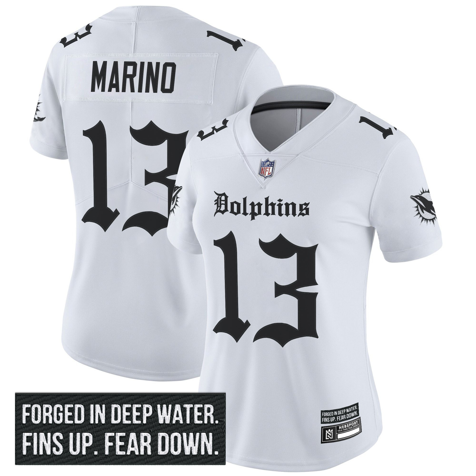 Women's Miami Dolphins 'Gothic Deep Water Edition' Vapor Limited Jersey - All Stitched - Image 13