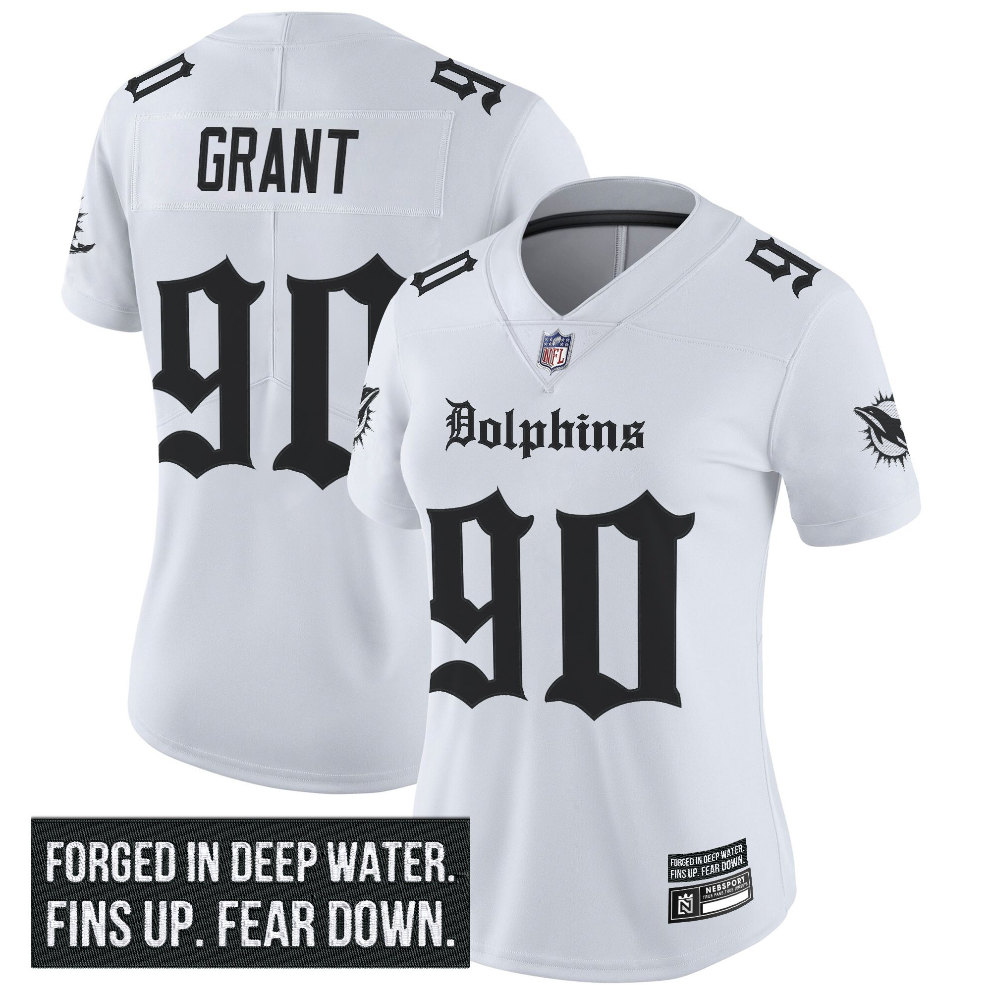 Women's Miami Dolphins 'Gothic Deep Water Edition' Vapor Limited Jersey - All Stitched - Image 16
