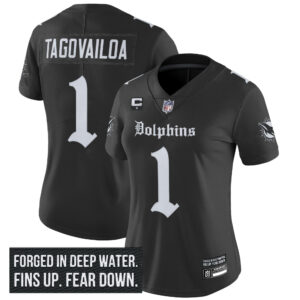 Women's Miami Dolphins 'Gothic Deep Water Edition' Vapor Limited Jersey - All Stitched