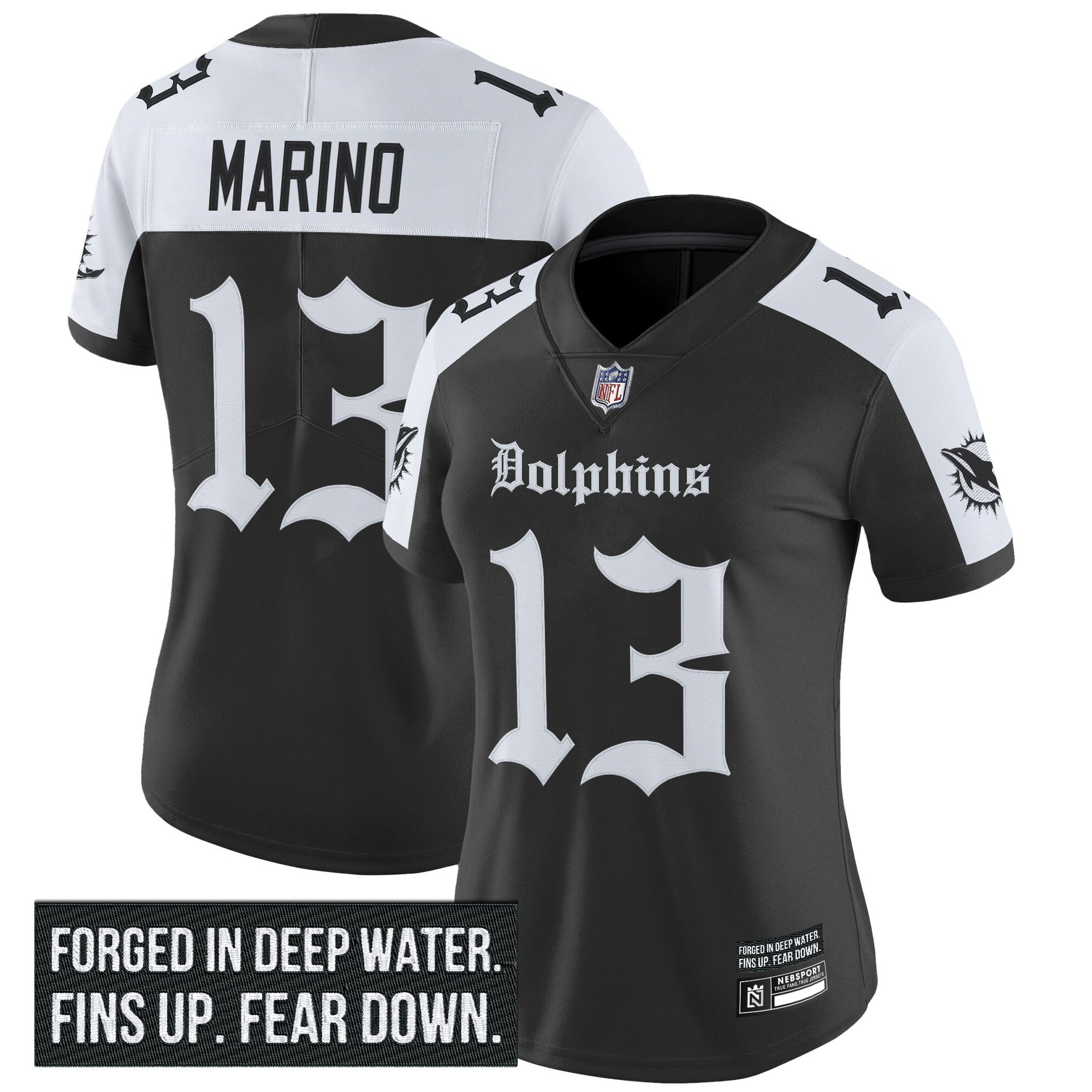 Women's Miami Dolphins 'Gothic Deep Water Edition' Vapor Limited Jersey - All Stitched - Image 21